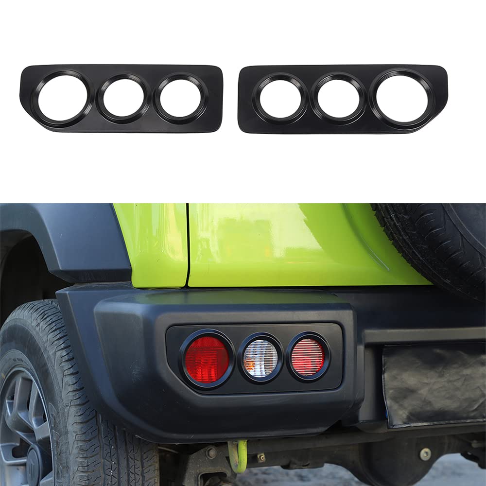 Junleli Tail Light Protector Decoration Cover Trim For Jimny 2019 2020 2021 2022 2023 Car Exterior Accessories Abs Black