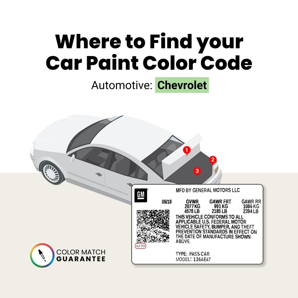 Touchupdirect Gpj/Wa434B Cajun Red For Chevrolet Exact Match Scratch Repair Touch Up Paint - Brush Kit