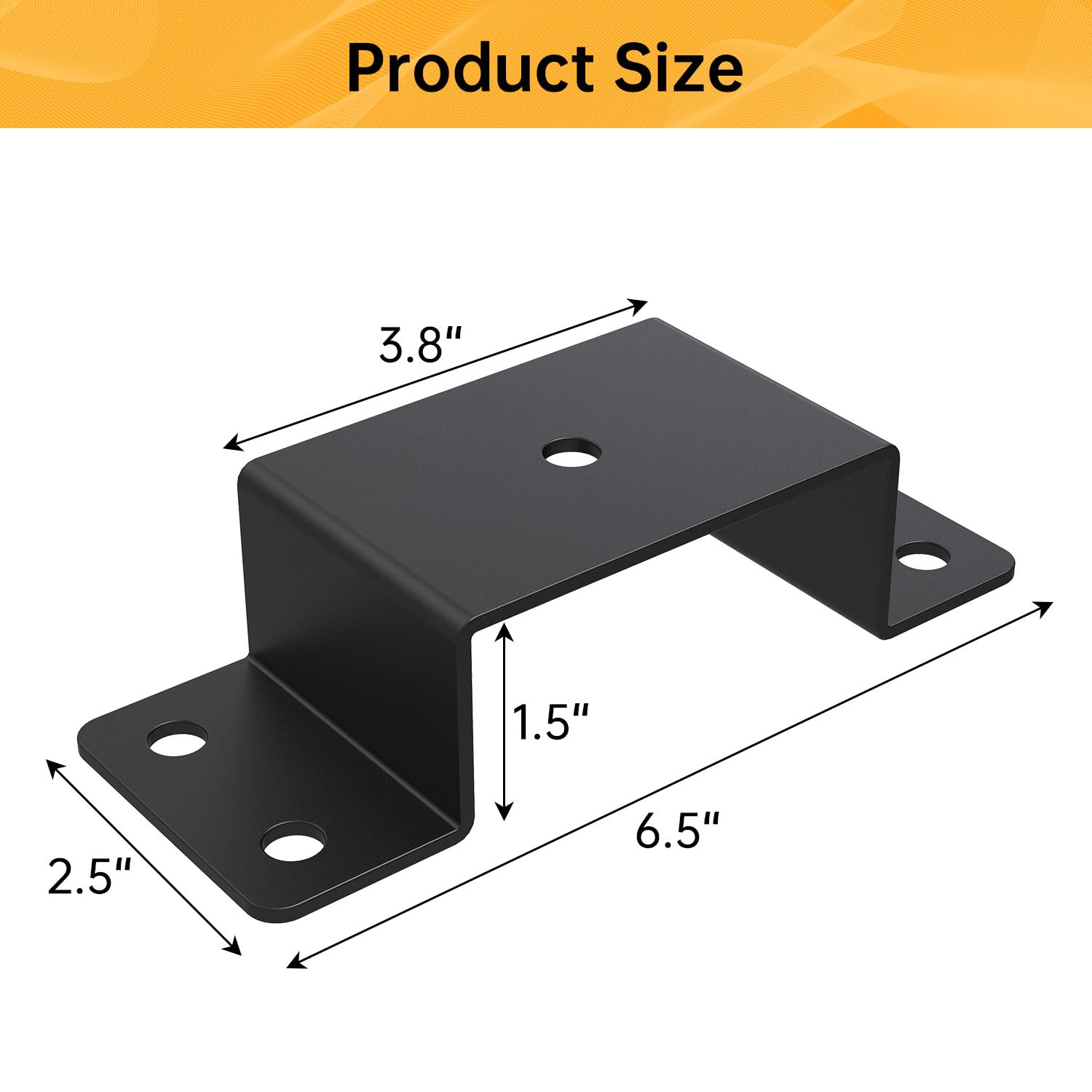 FOROIRON 12 Pcs Trailer Stake Pocket Bracket for 2'' x 4'' Lumber Heavy Duty Utility Trailer Stake Pocket for Trailer, Truck, Bo