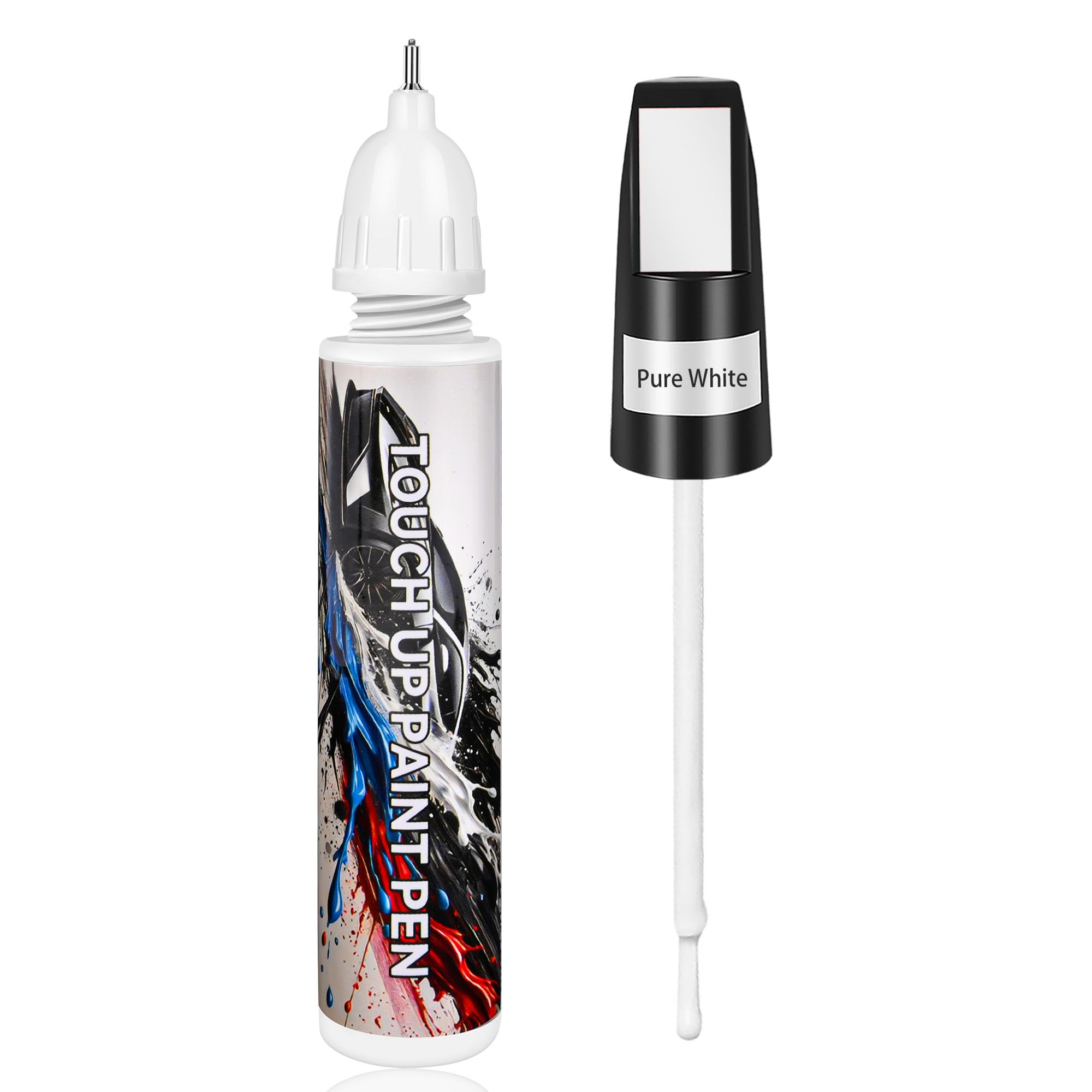 Touch Up Paint for Cars, White Car Paint Touch Up, Car Paint Scratch Repair, Auto Paint Repair Pen, Professional Seamless Covera