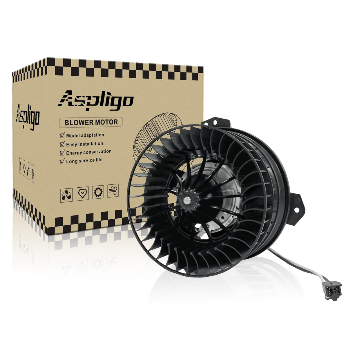 Aspligo 700070 Ac Heater Blower Motor Fan Front Fit For Chrysler Pacifica 2004-2008 ,Town & Country 2001-2007 ,Voyager 2001-2003