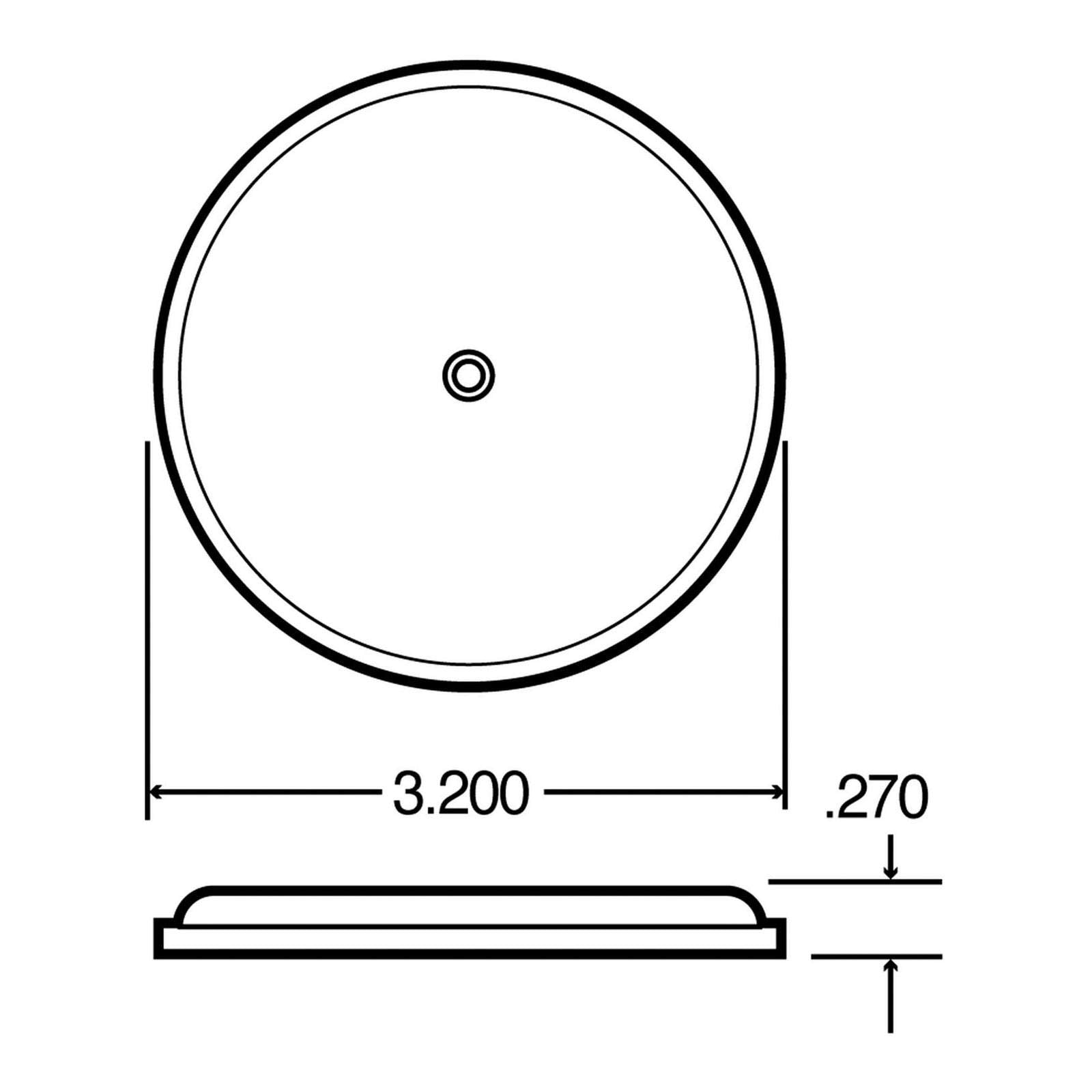 Truck-Lite 98006R 3' Center Screw-On Reflector