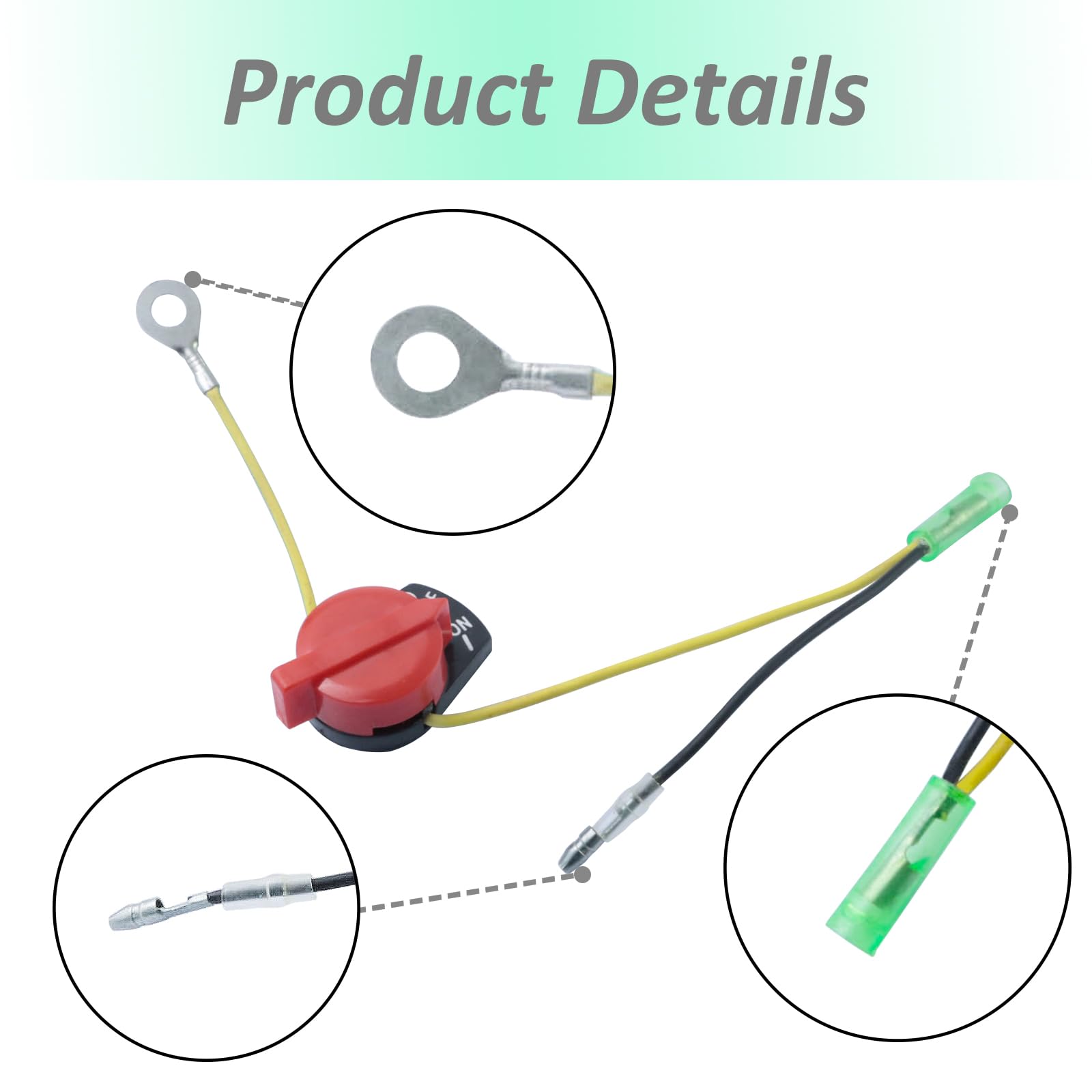 3pcs On Off Engine Stop Switch for Honda GX120 GX160 GX200 GX240 GX270 GX340 GX390 Champion Predator 212 Firman Kill Switch