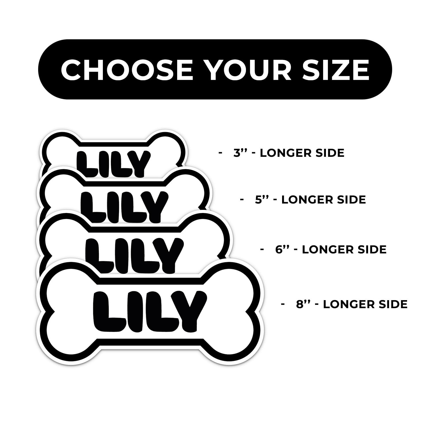 Lily Dog Name Sticker - Waterproof Vinyl Decal For Car Bumper, Laptop, Water Bottle, Wall, And Window, Size - 5'' Longer Side