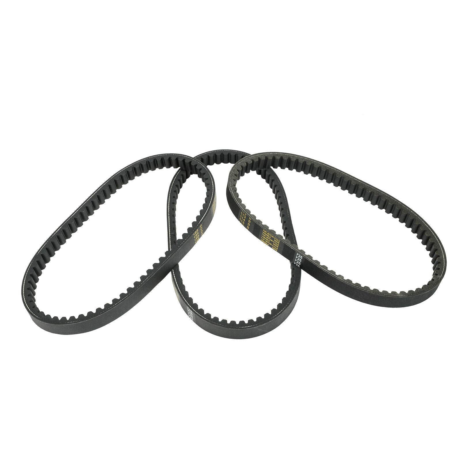 Blackhorse-Racing 3Pcs Go Kart Drive Belt 725, Drive Belt Clutch Belt For Hammerhead Trailmaster Mid Karts, 725 Belt For 30 Series Torque Converter Belts