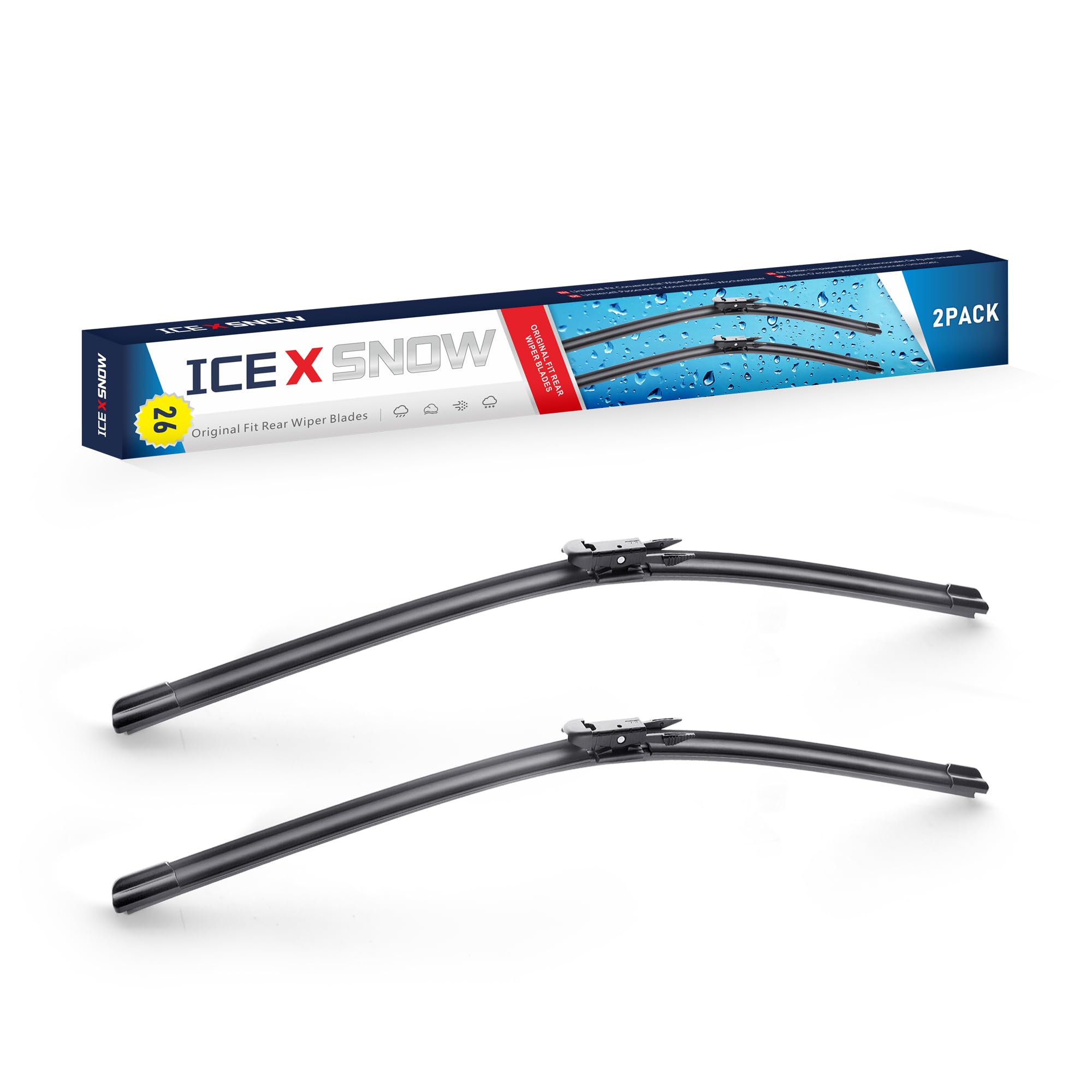 26'' 26''Automotive Replacement Front Windshield Wiper Blades For Ford Fusion 2020 2019 2018 2017 2016 2015 2014 2013 Pinch Tab 