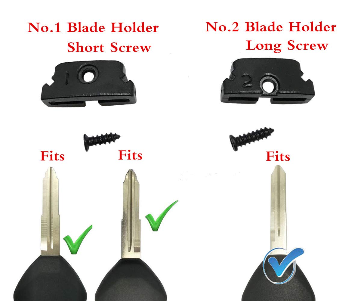 Horande Replacement Key Fob Cover Case fit for Mitsubishi Eclipse 2006-2012 Endeavor 2006-2011 Galant 2006-2012 Lancer Outlander