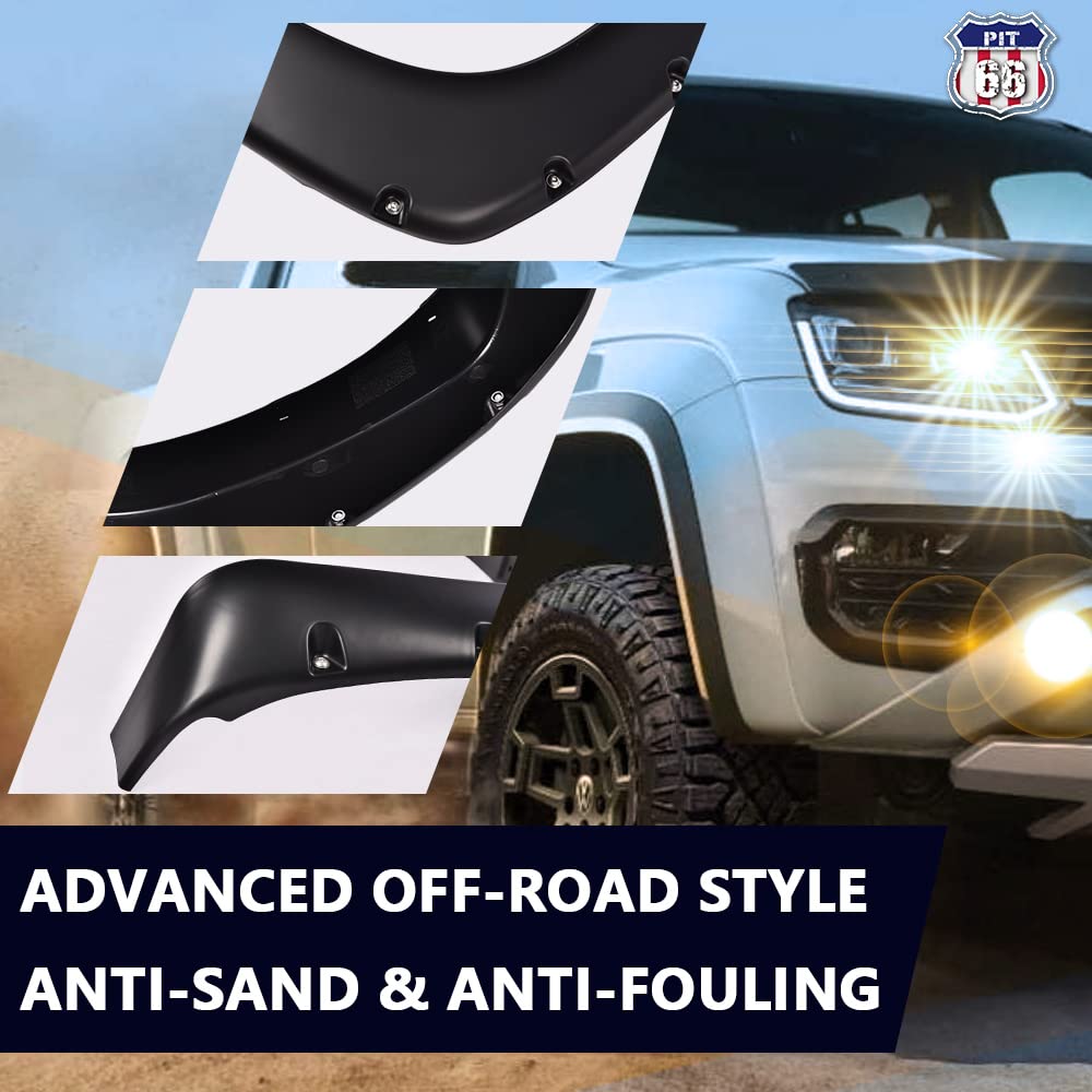 PIT66 Fender Flares, Compatible With 1999-2006 Chevy Silverado/GMC Sierra 78.0'' / 96.0'' Bed(Incl. 2007 Classic Models) Smooth