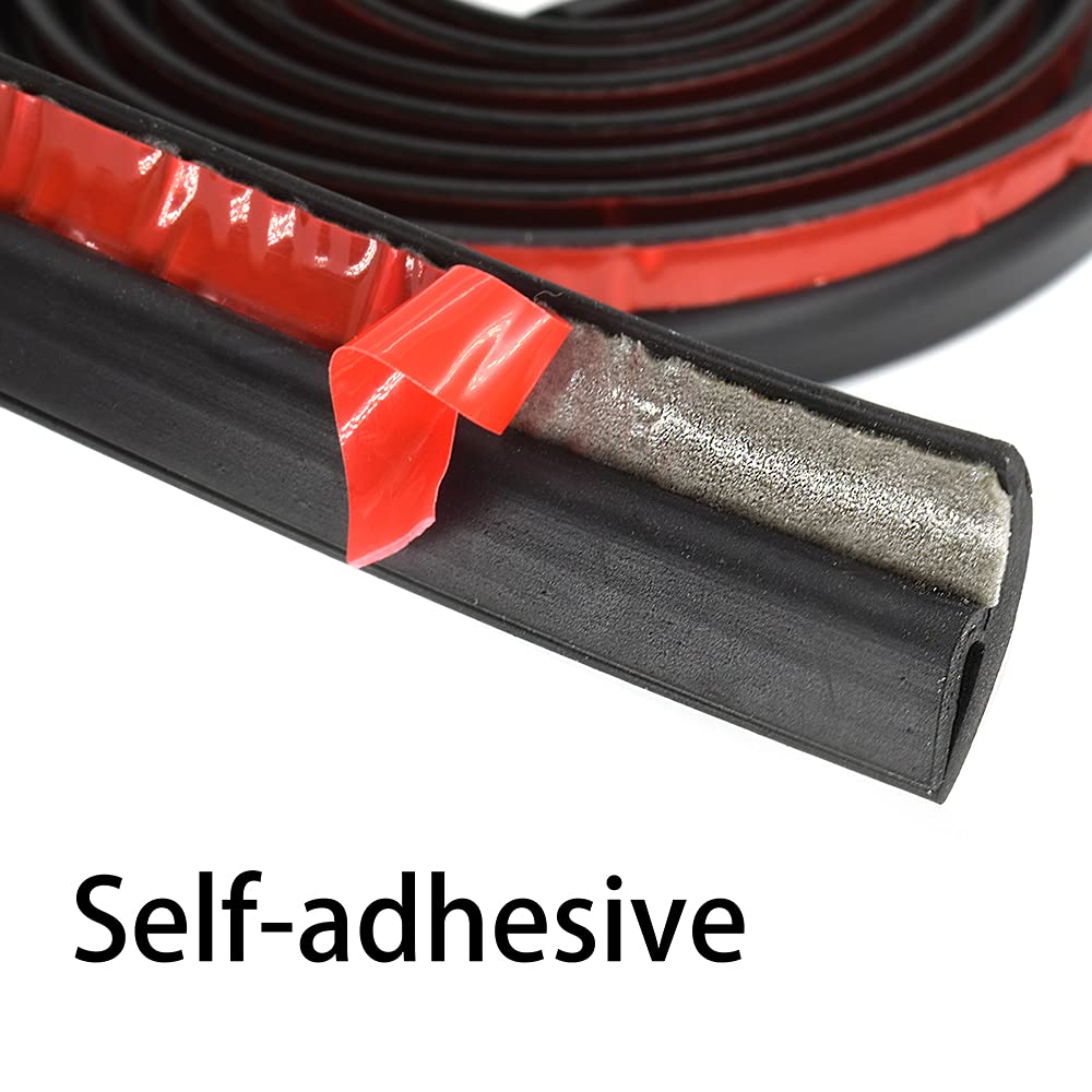 AUTOXBERT 4M/13Ft Car Weather Stripping H Type Rubber Sealing Strip Trim Cover Automotive Front Windshield Sealing Strip Trim fo