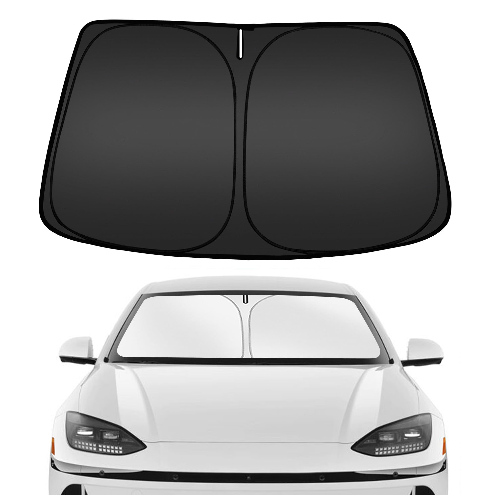 Arismotor Windshield Sun Shade For Hyundai Ioniq 6 2023-2025, Custom Fit Foldable Front Window Sunshade Sun Visor Protector, Blo