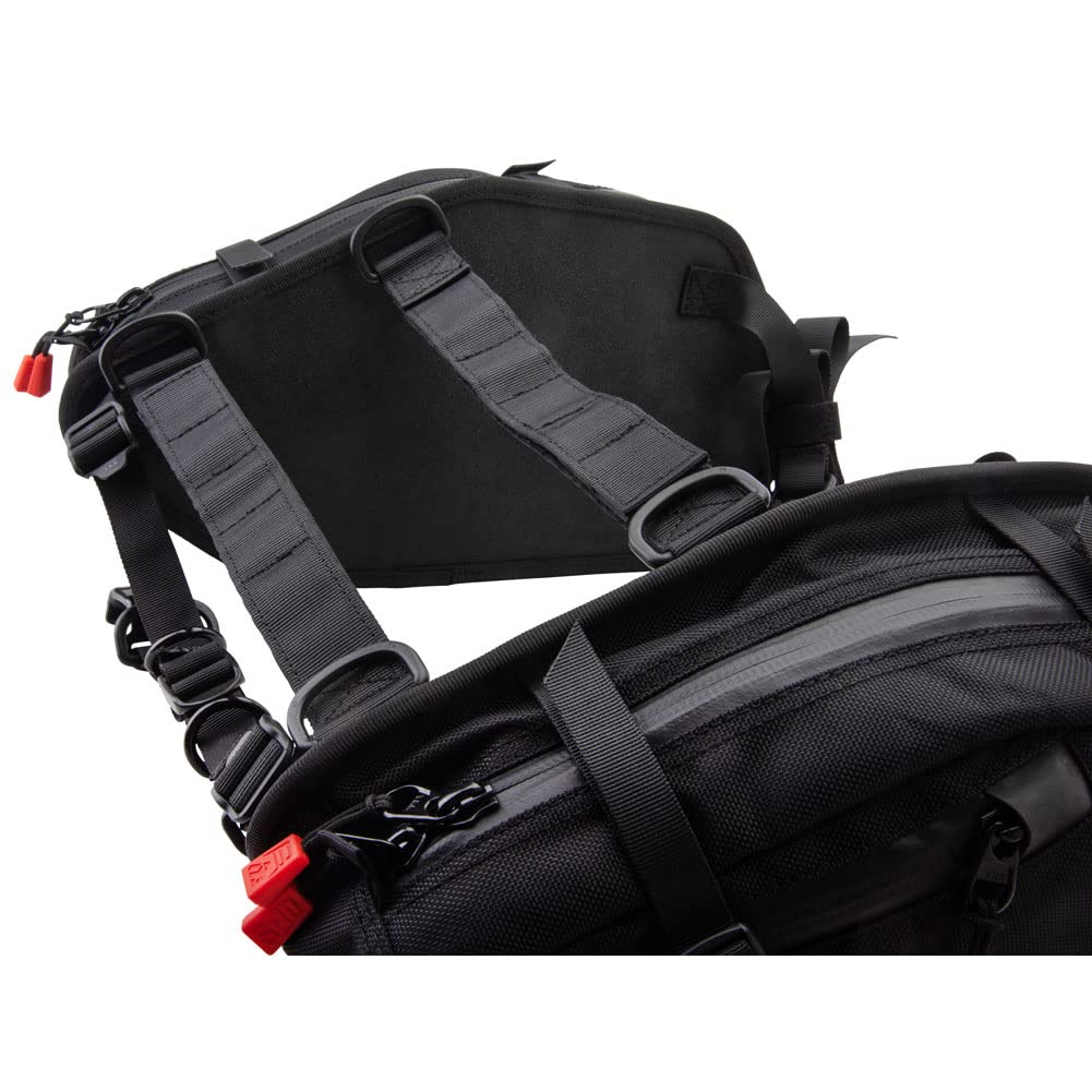 TUSK Traverse Pannier Bags with X-Small Dry Duffel Tail Bag, Black/Grey, Nylon, Model 200-582-0004
