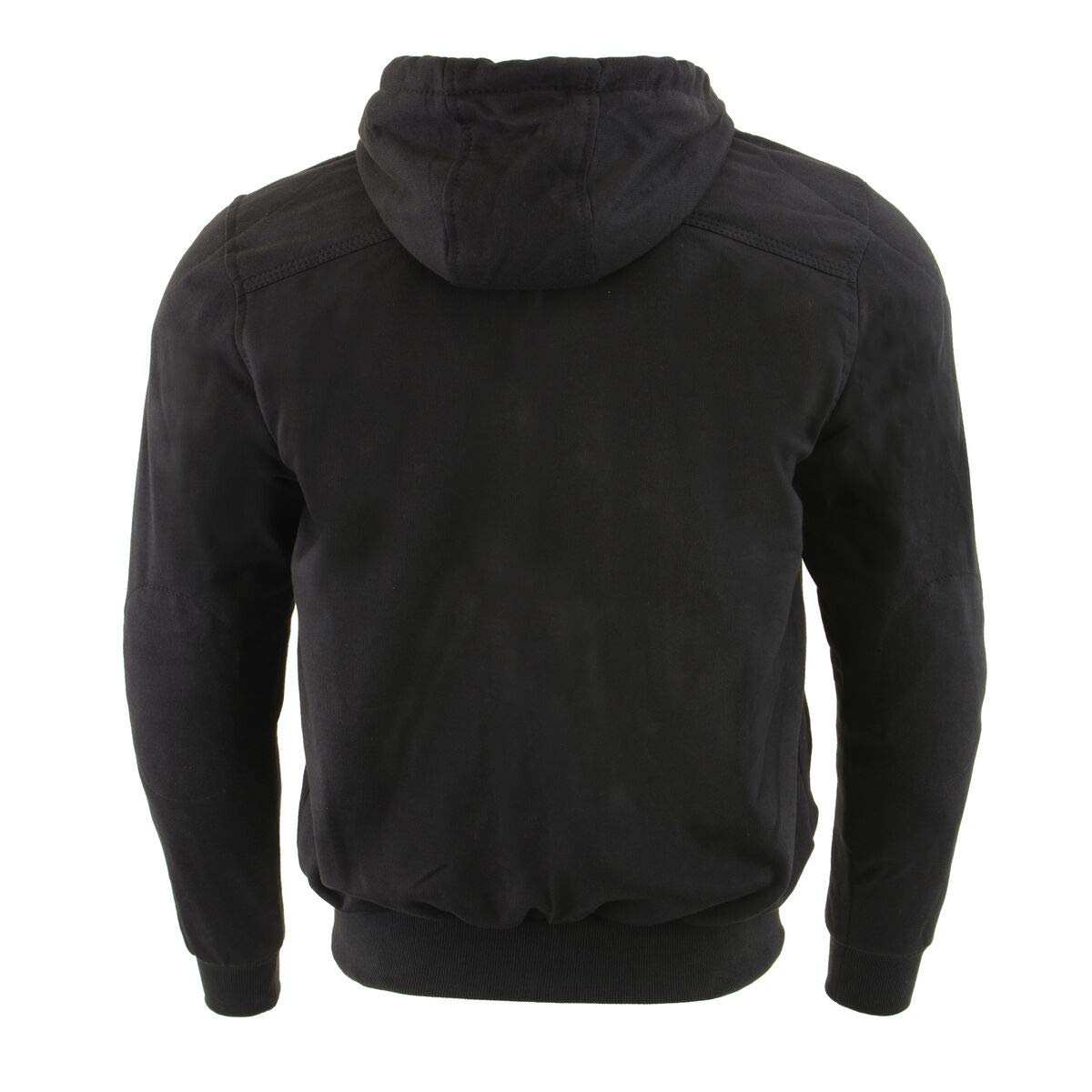Milwaukee Leather Mpm1788 Men'S Black Ce Approved Armored Riding Hoodie Sweater With Aramid By Dupont Fibers - X-Large