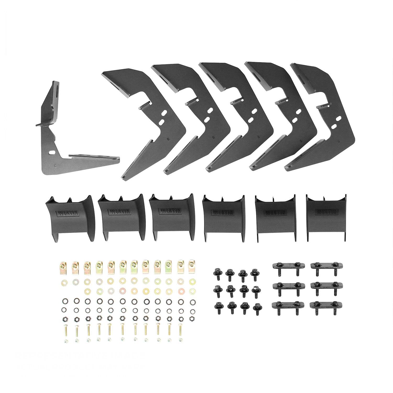 Westin 28-81095 Thrasher Running Boards Fits 2015-2024 F150 2017-2024 F250 F350 Crew Cab Textured Black Pair