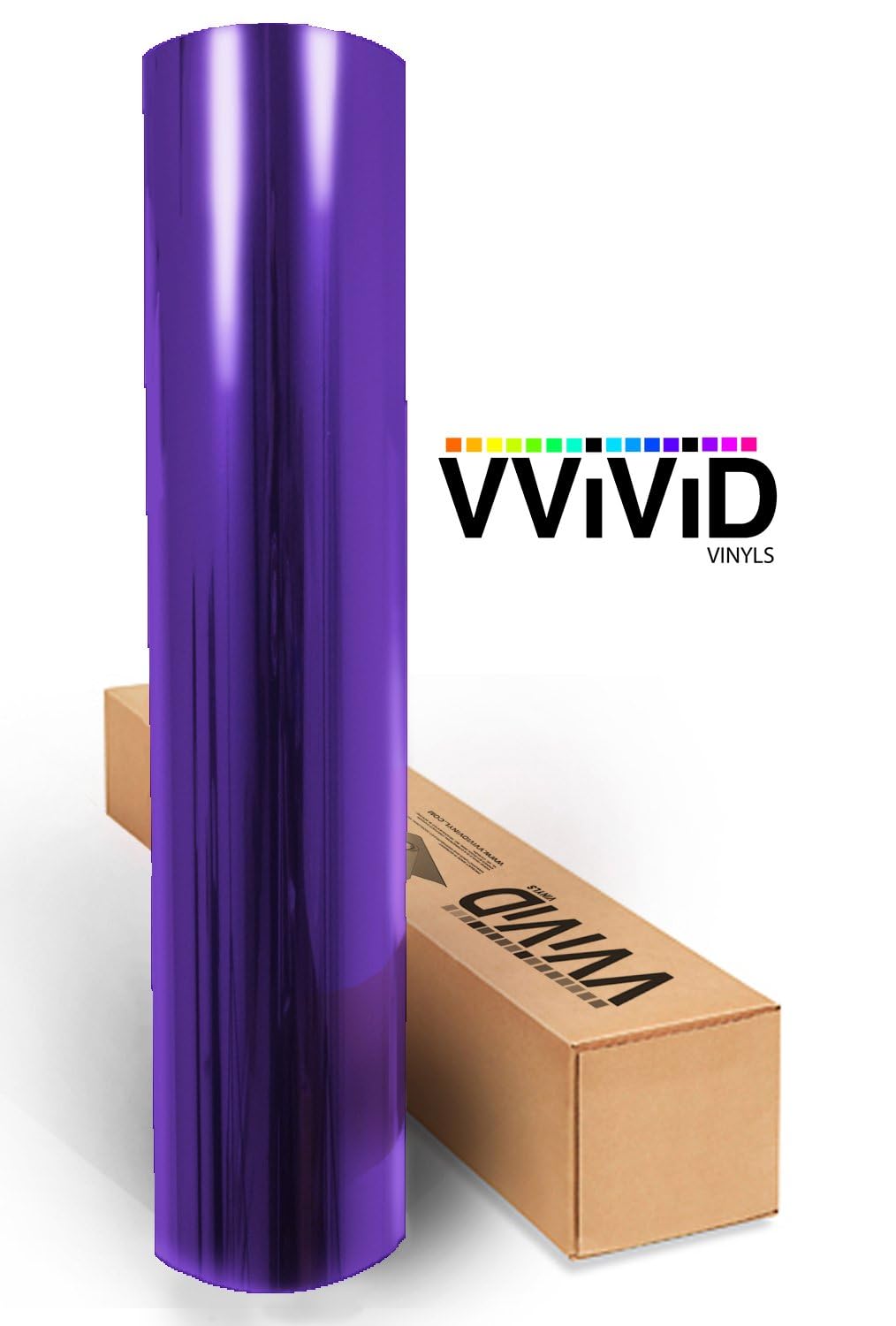 Vvivid Transparent Colorful Vinyl Window Tinting Sheets (1.49Ft X 5Ft, Purple)