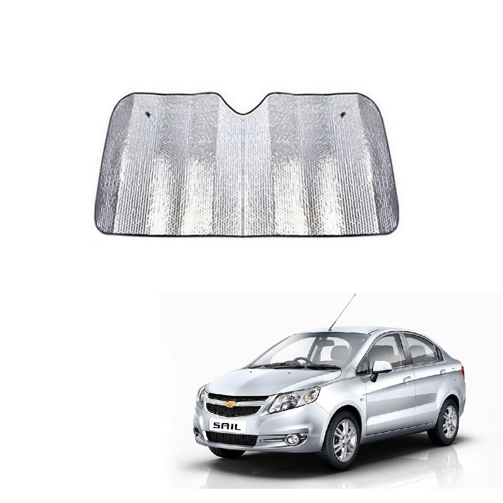 Car Windshield Silver Parking Foldable Sunshade for Heat Protection Useful on Front and Rear Windshield Glass Suitable for Chevr