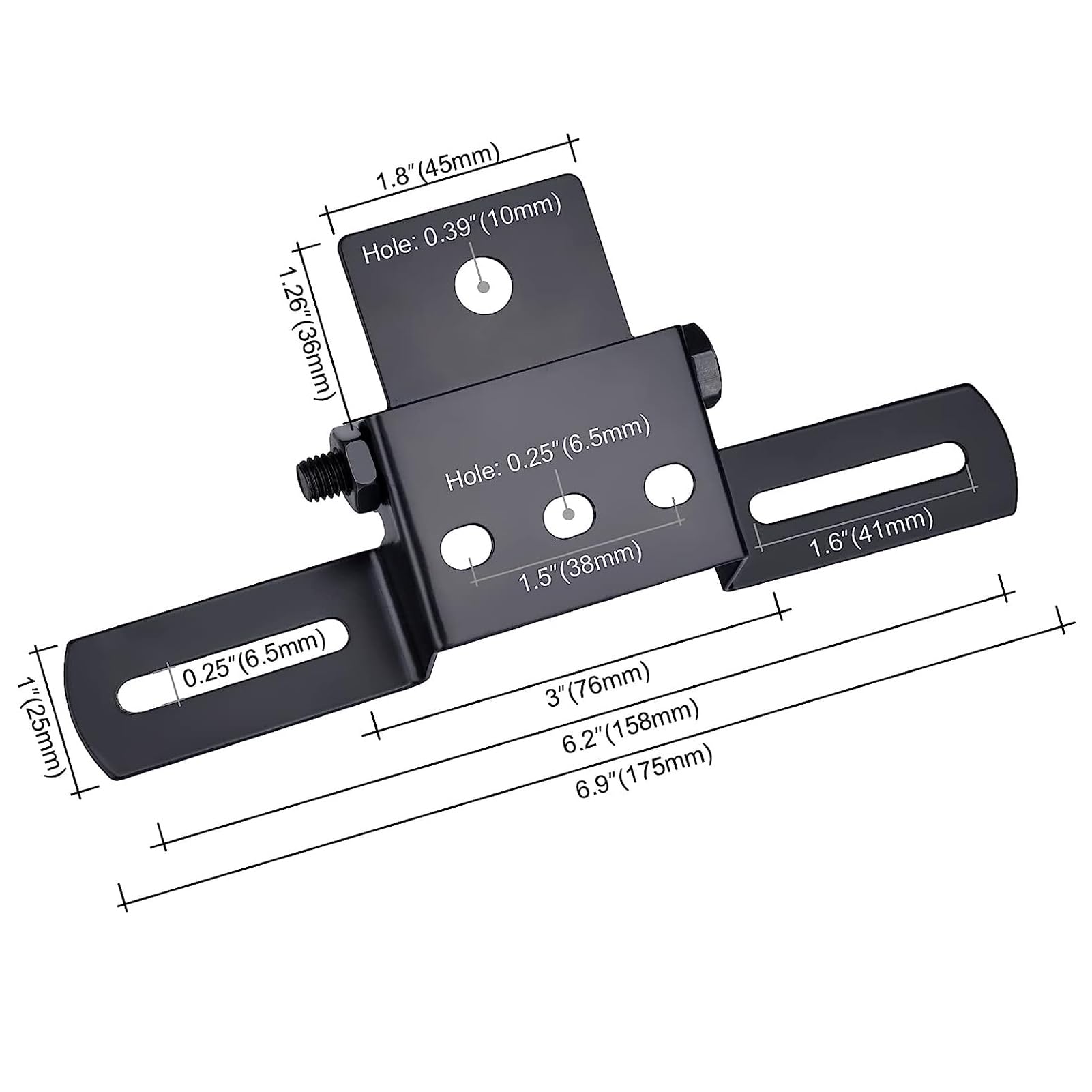 ANKI HAPPIGO Universal Motorcycle License Plate Bracket, Adjustable Motorcycle License Plate Holder, Folding License Plate Tail