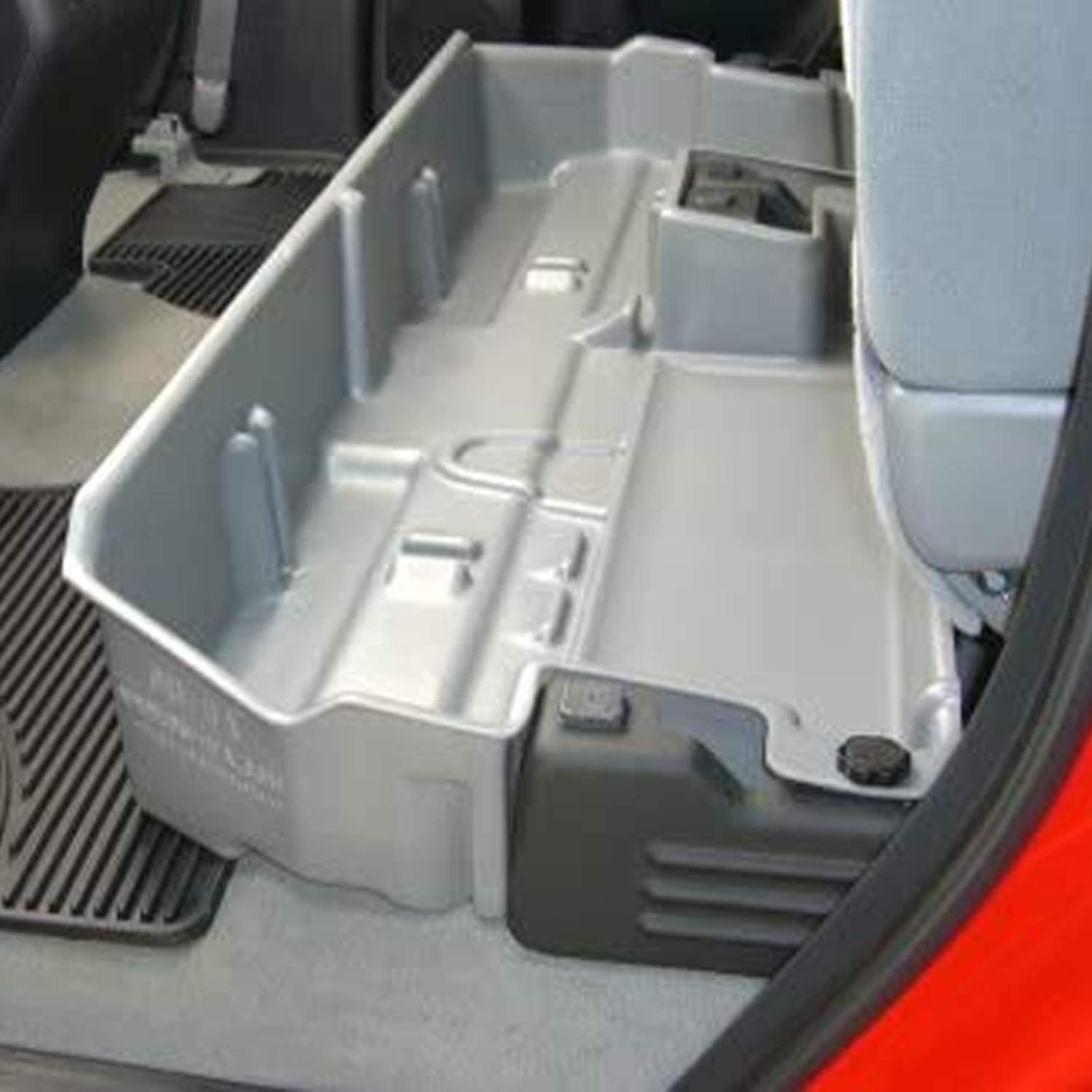 Du-Ha Under Seat Storage Fits 2007-2021 Toyota Tundra Double Cab Without Factory Subwoofer | Black Heavy-Duty Back Seat Organize