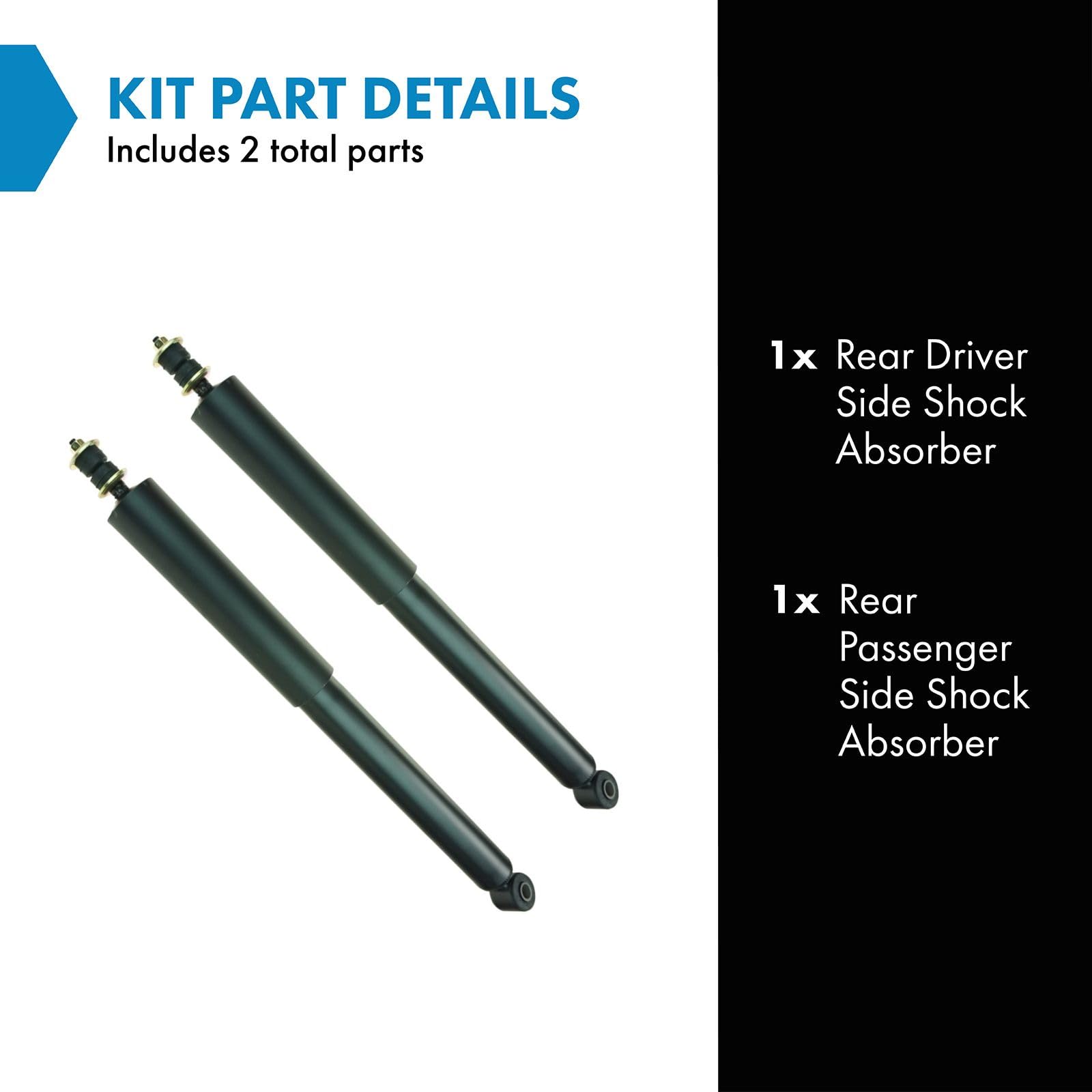 Trq Rear Shock Absorber Set Compatible With 2001-2007 Ford Escape 2001-2006 Mazda Tribute 2005-2007 Mercury Mariner