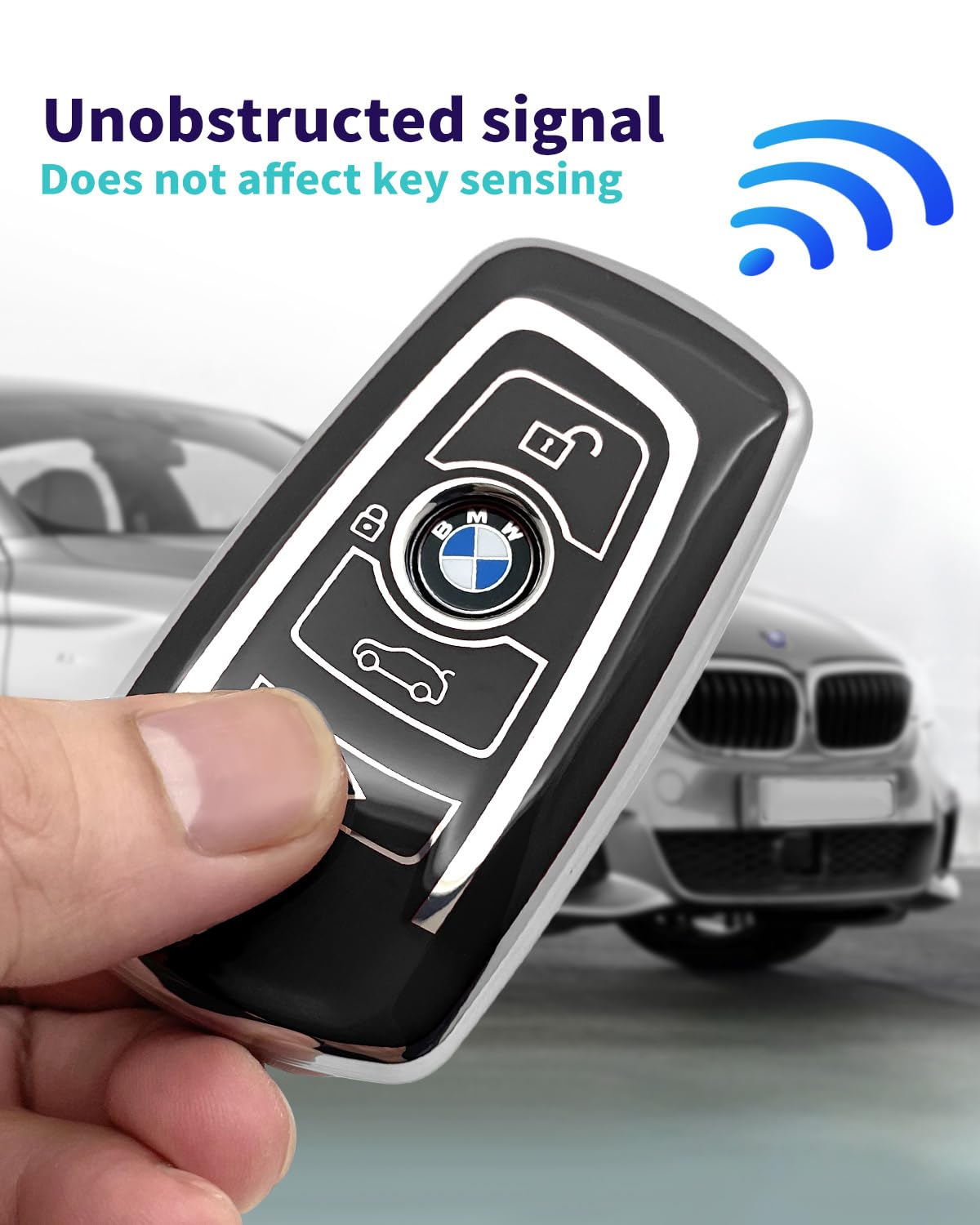 Haoyoumei Suitable For Bmw Key.Advanced Soft Tpu Key Case Is Compatible With 1 X1 X3 2 X4 4 X5 5 X6 M5 M6 6 7 F20 3 Gt3 Gt5 Key