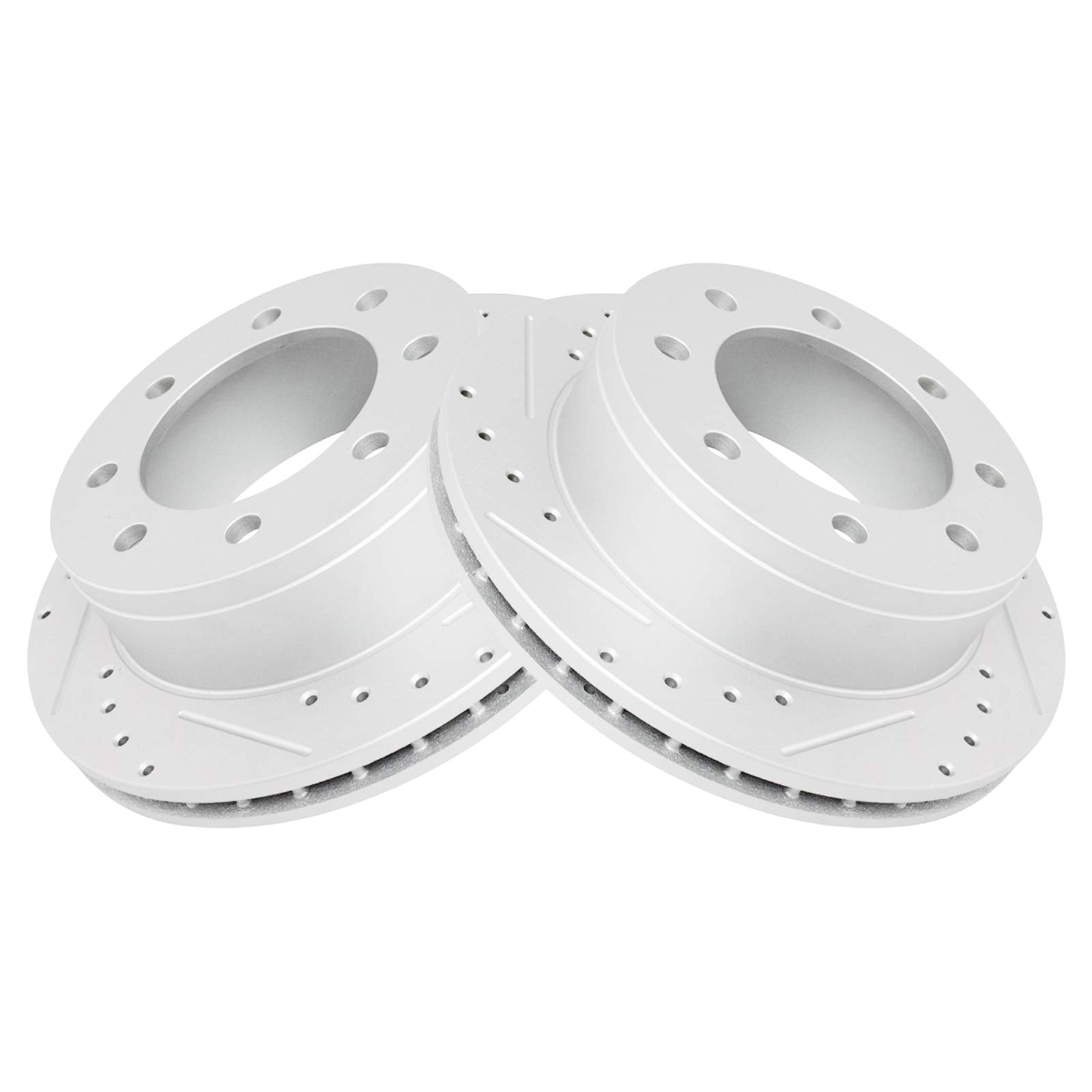 Trq Rear Performance Brake Rotor Drilled Slotted Pair Set For Chevy/Gmc