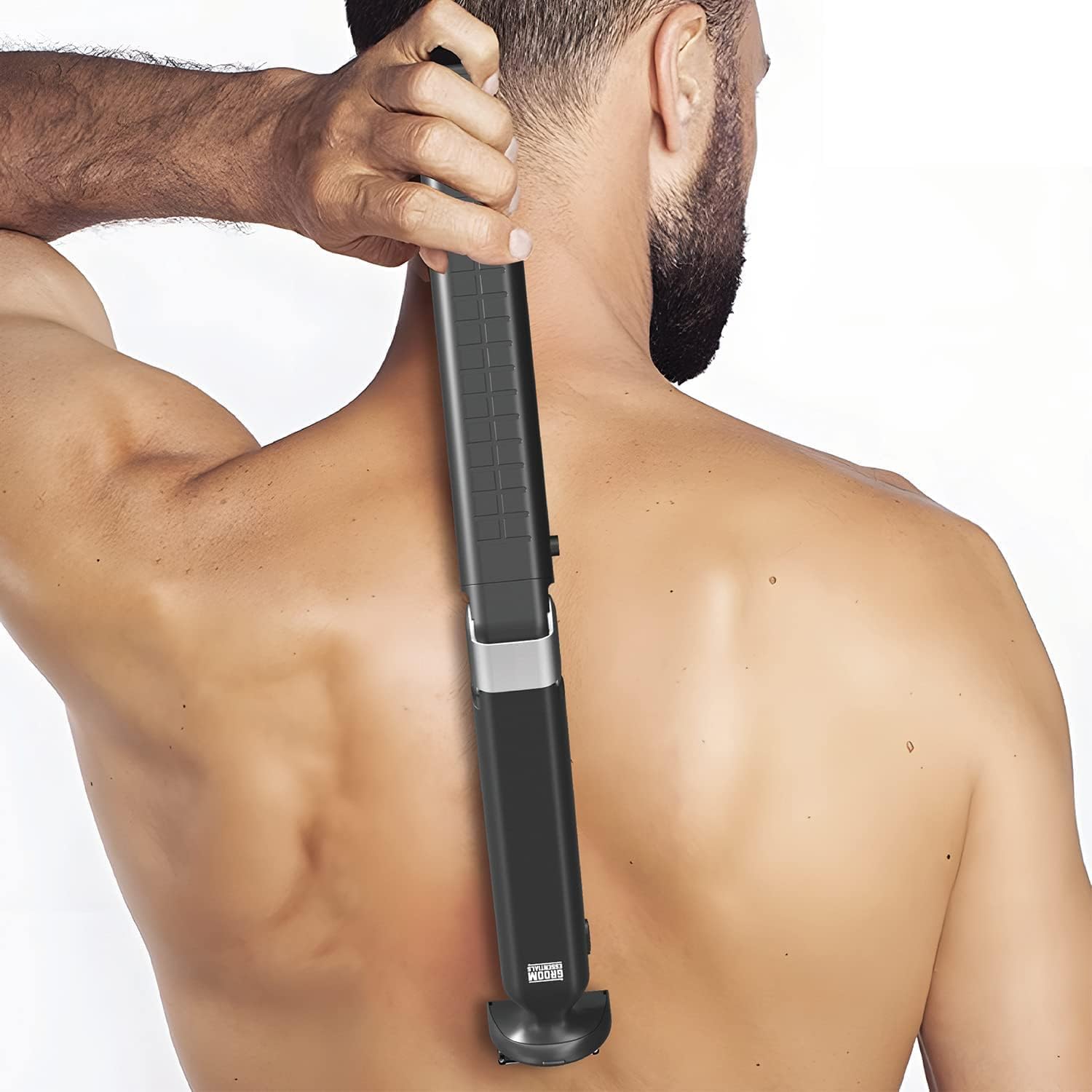 Chargeworx Electric Back Shaver and Hair Trimmer for Men Body Groomer with Extendable Back Blade Electric Razor for Hard to Reach Areas Back Shavers and Manscaping Tool for Men Battery Powered-New