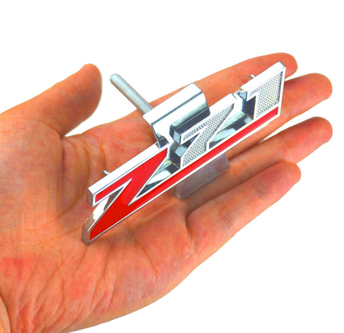 Aimoll 1Pc Grille (Small) Z71 Emblem Badge For Gm Chevrolet Silverado 2500Hd 3500Hd Sierra Tahoe (Chrome Red)