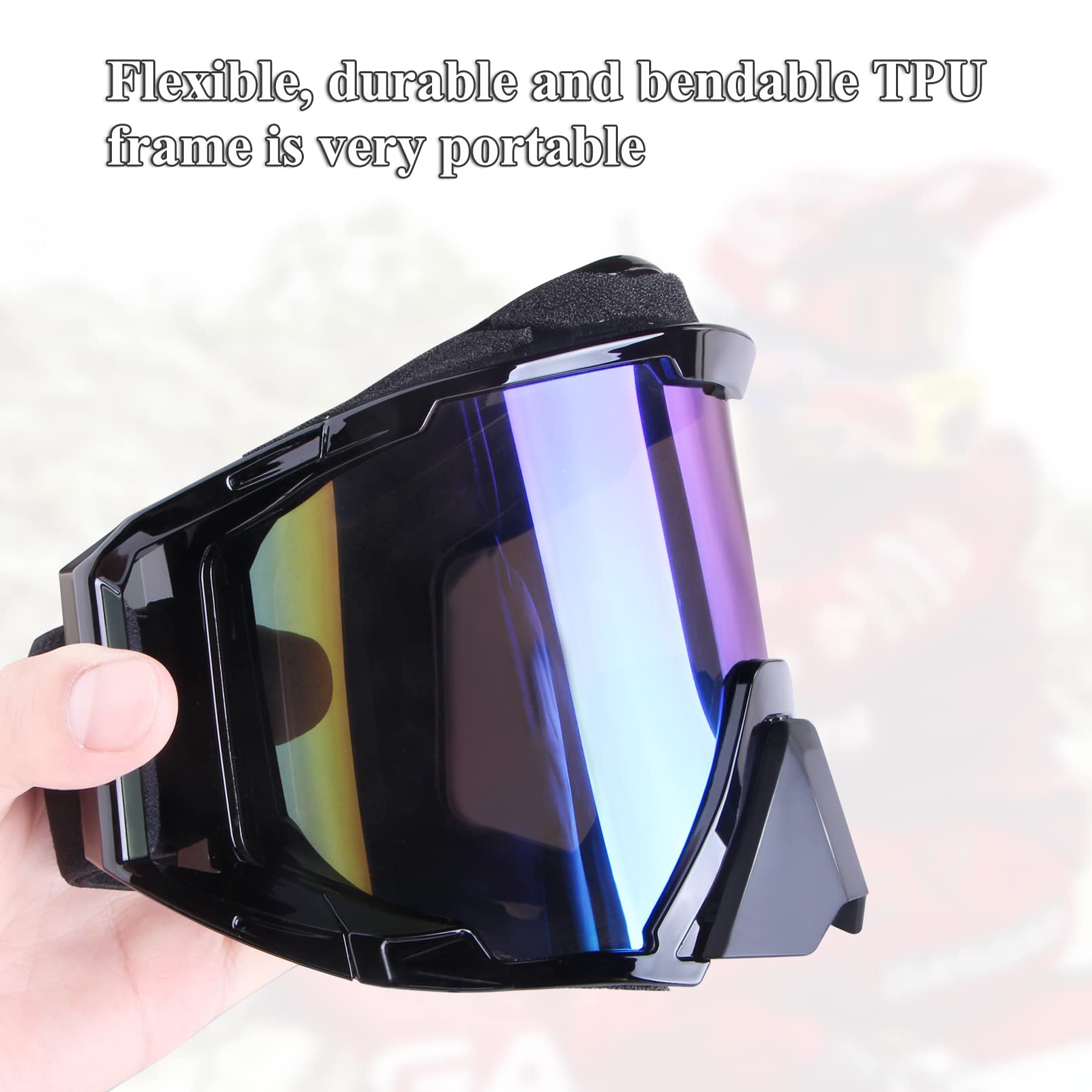 Xyop Motocross Goggles Dirt Bike Atv Glasses Anti-Fog, Uv400 Protection, And Wide Lens For Off-Road Riding - Durable, Comfortabl