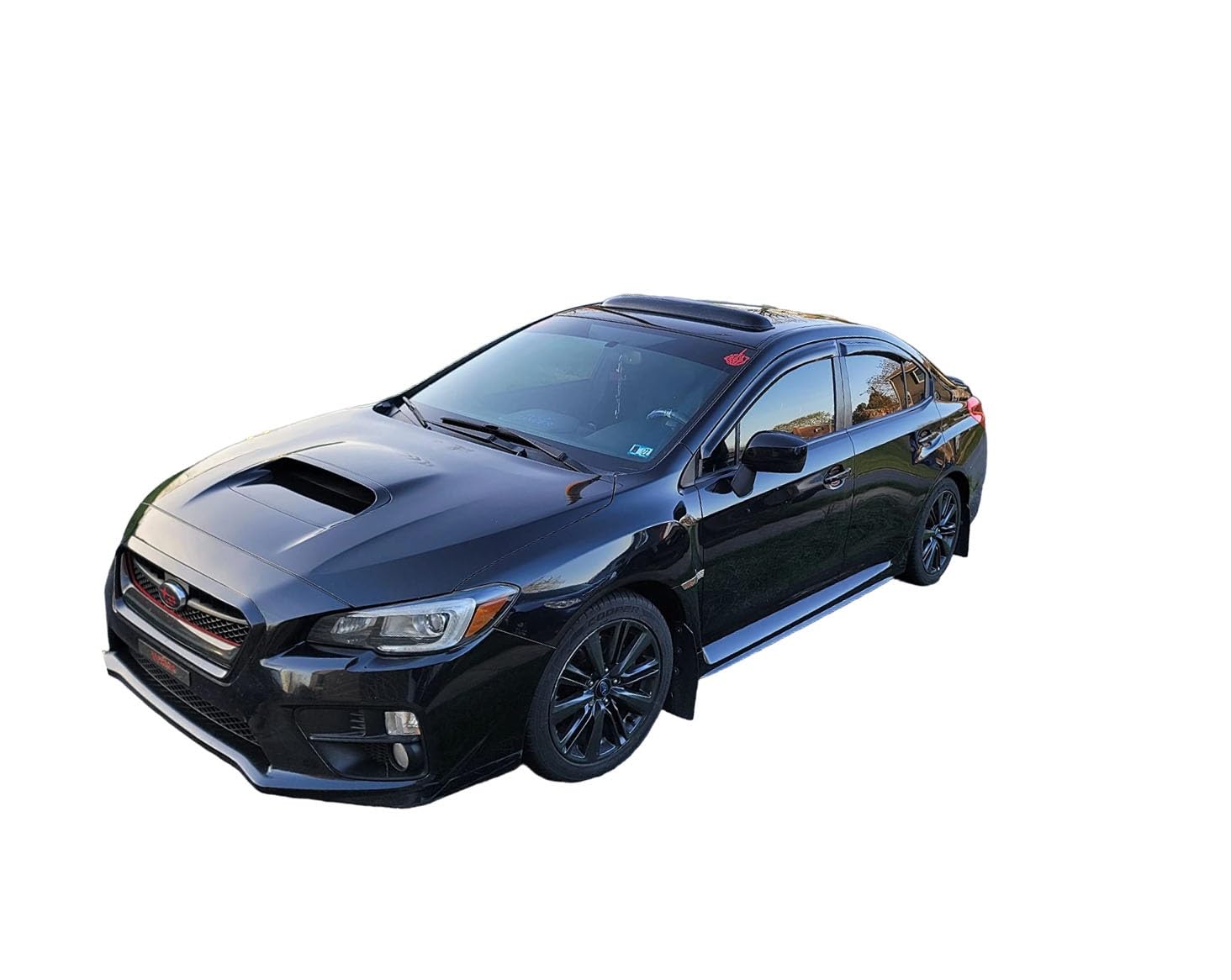 2015-2021 Tape-On Side Window Visor Deflectors For Subaru Wrx Rain Guards Premium Limited Sti Tinted Protectors 2016 2017 2018 2