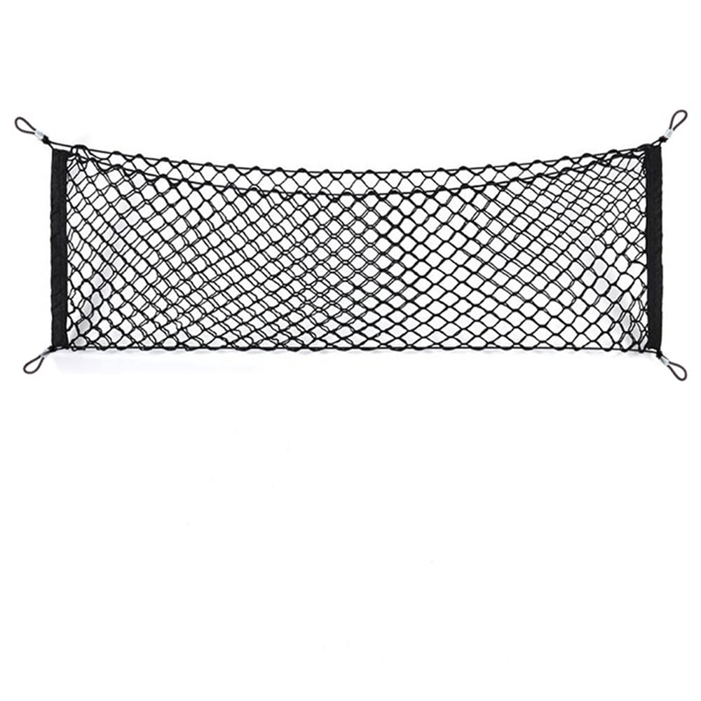 Car Rear Cargo Net, Universal Adjustable Elastic Trunk Cargo Storage Organizer Net Compatible For Suv, Jeep, Truck, Storage Nylo