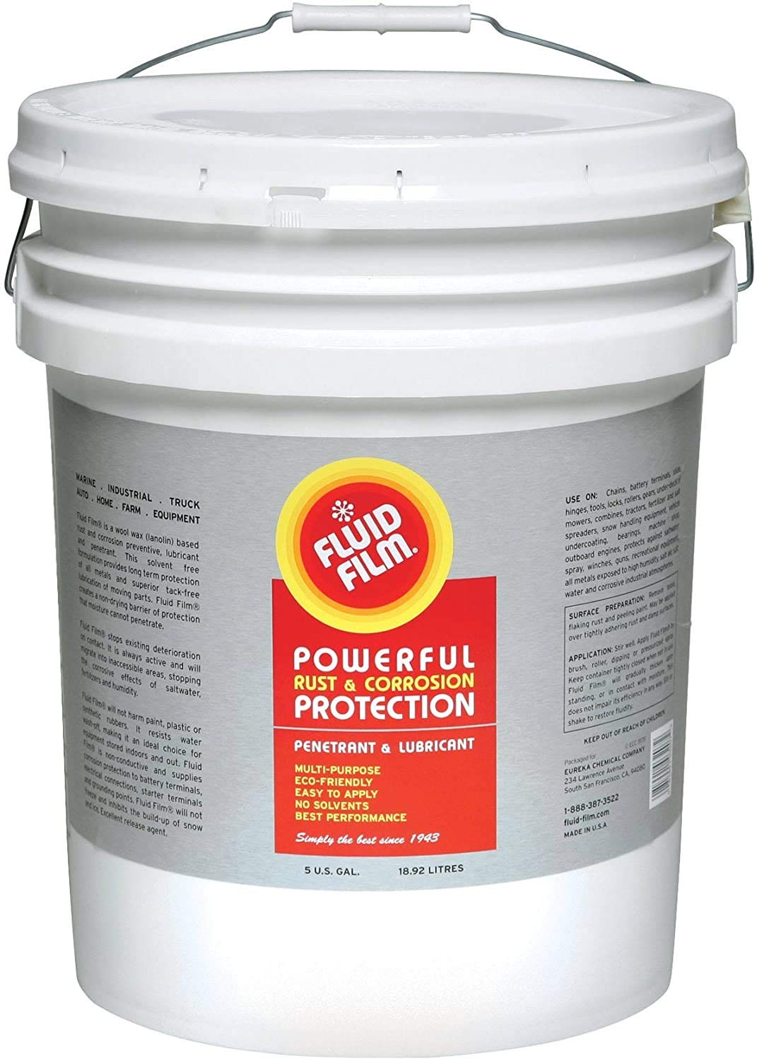 Fluid Film Rust And Corrosion Protection Control Multi Purpose Penetrant And Lubricant (5 Gallon Pail Nas)