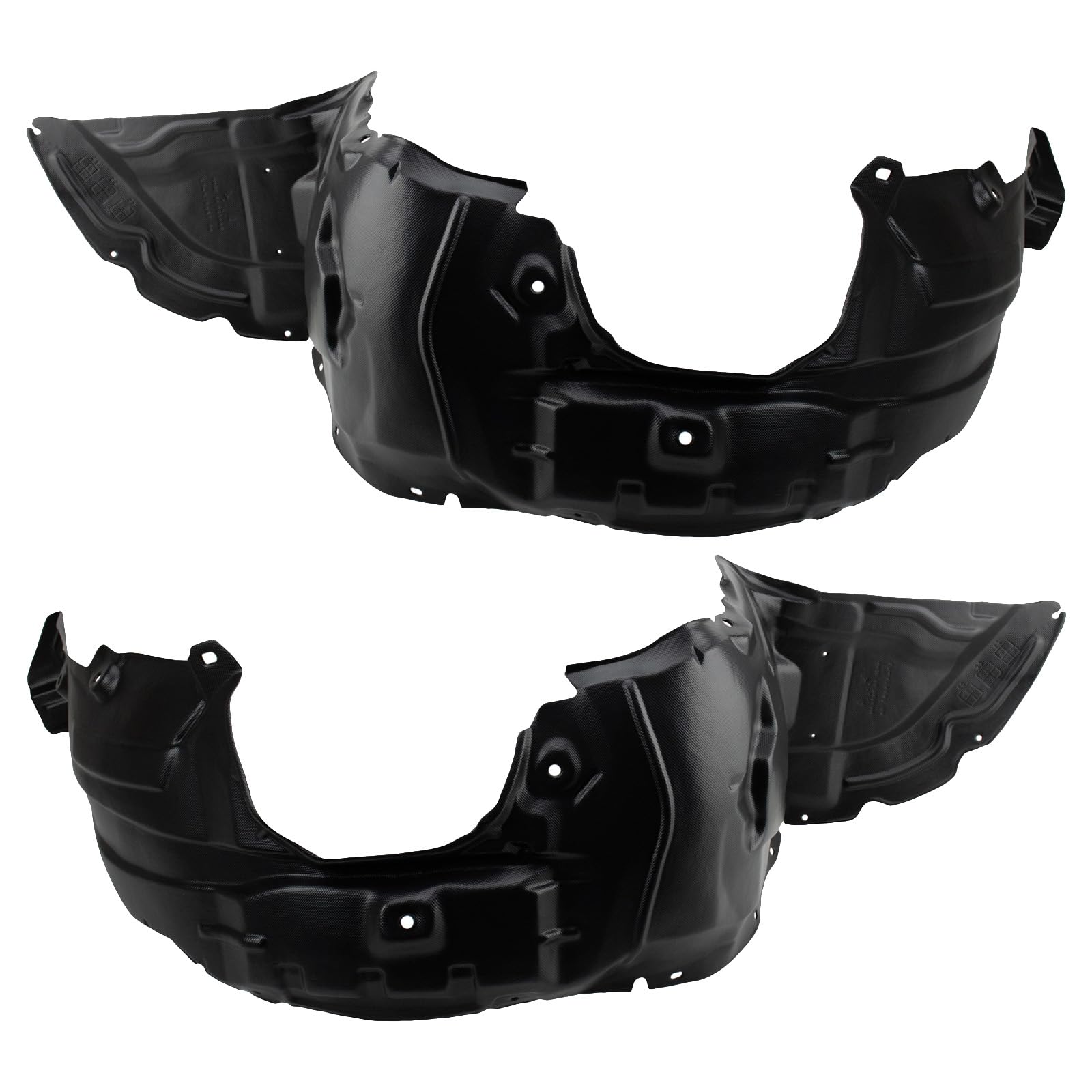 Trq Front Inner Fender Liner Set Compatible With 2010-2013 Mazda 3 Ma1248140 Ma1249140
