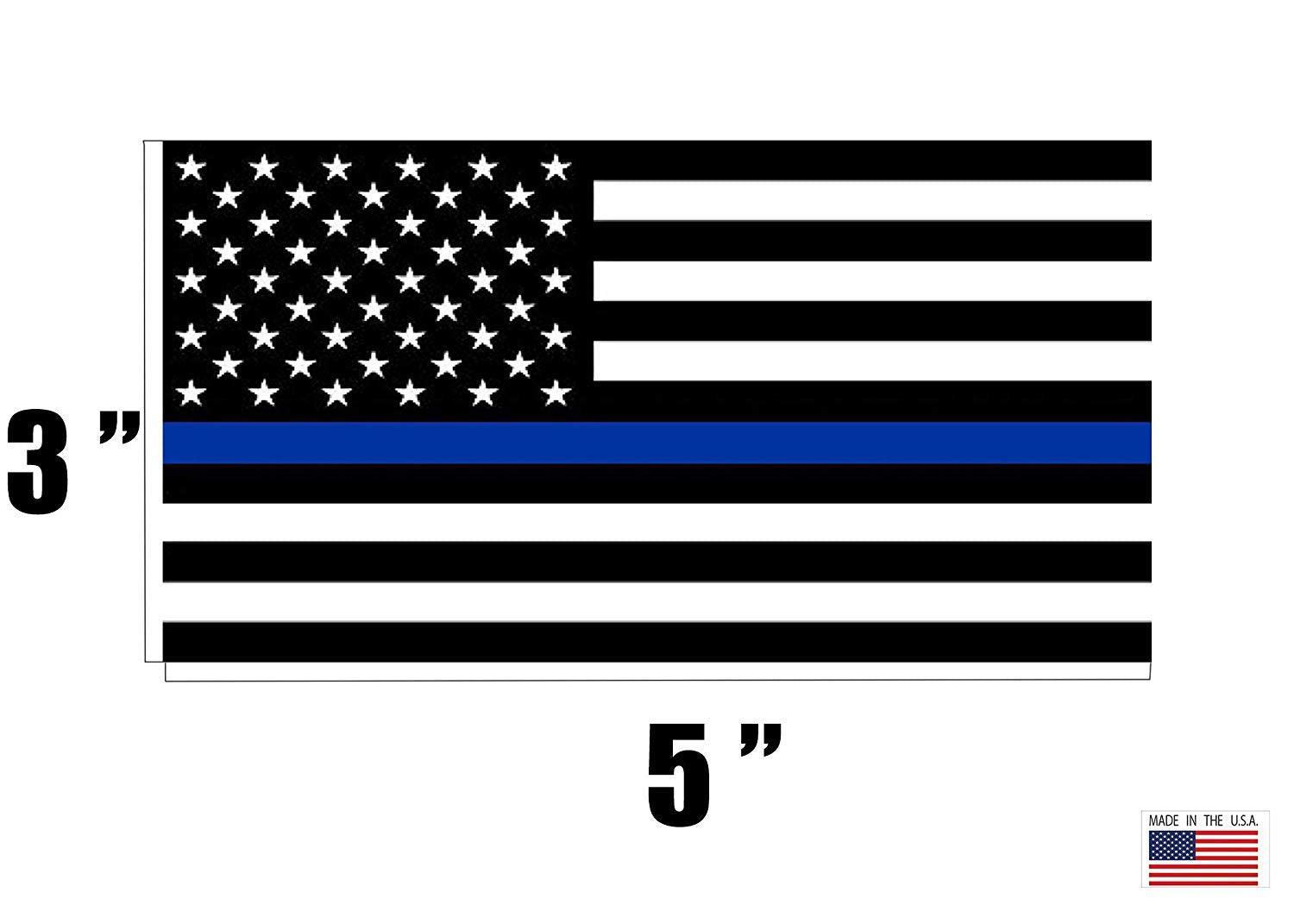 Rogue River Tactical Thin Blue Line Blue Lives Matter Flag Sticker Vinyl Decal For Car Truck Window Bumper Sticker Support Of Po