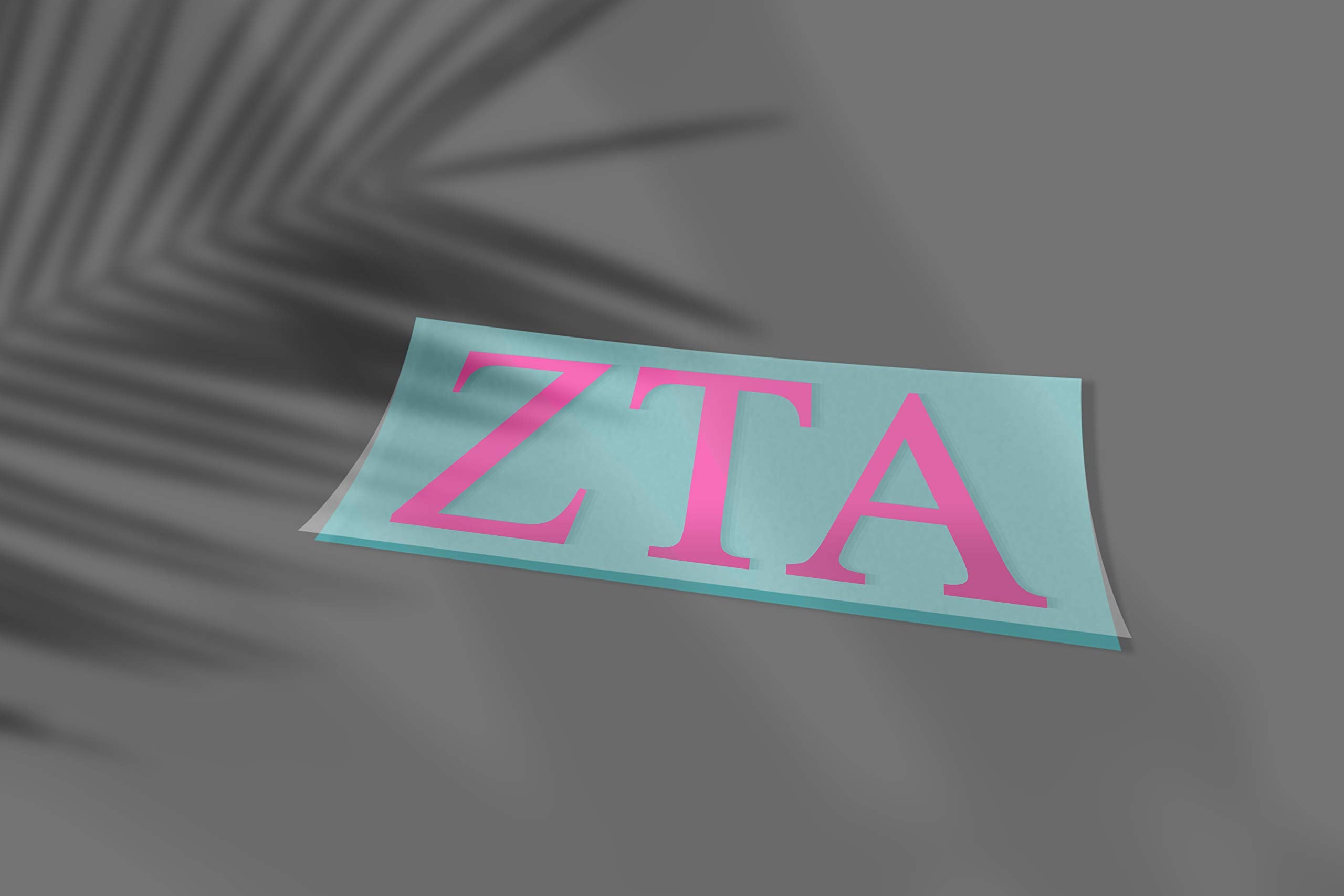 Pro-Graphx Zeta Tau Alpha Greek Sorority Sticker Decal, 2.5 Inches Tall, Pink