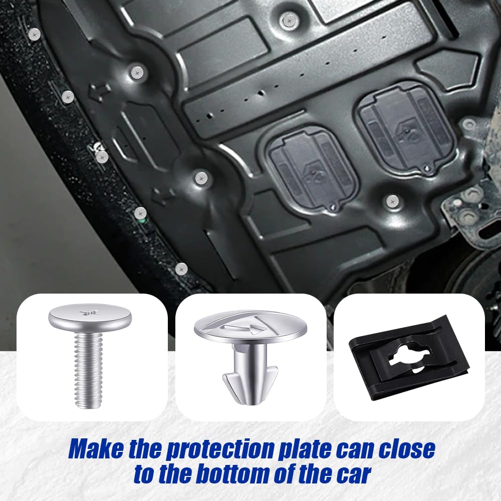 14Pcs Engine Lower Cover Pin Screws, Engine Splash Shield Hardware Screw And Access Clip, 90674-Ty2-A01 90105-Tba-A00 Engine Cas