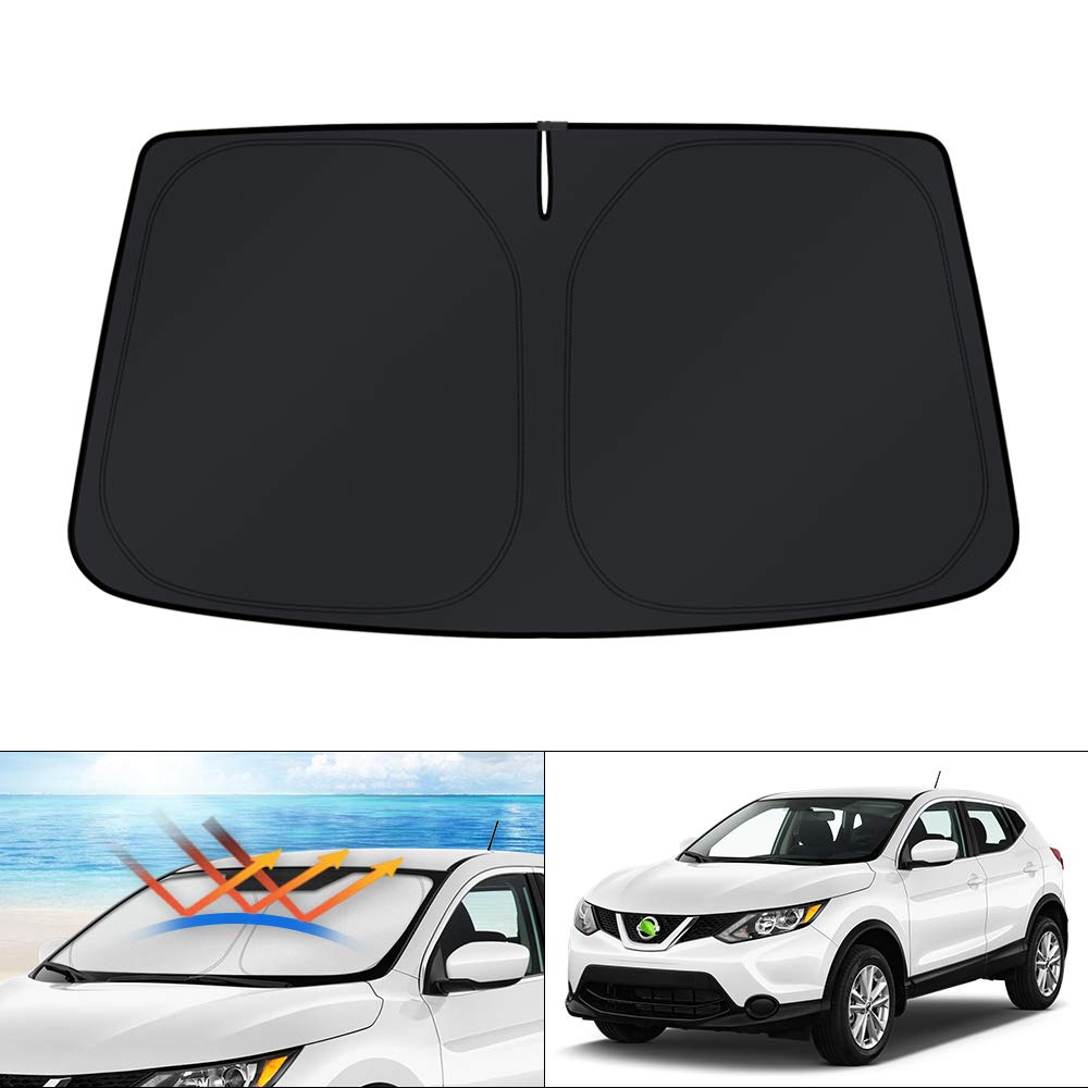 Kust Windshield Sun Shade For 2017-2024 Nissan Rogue Sport Accessories (Not For Rogue) Sunshade Foldable Sun Visor Protector Blo