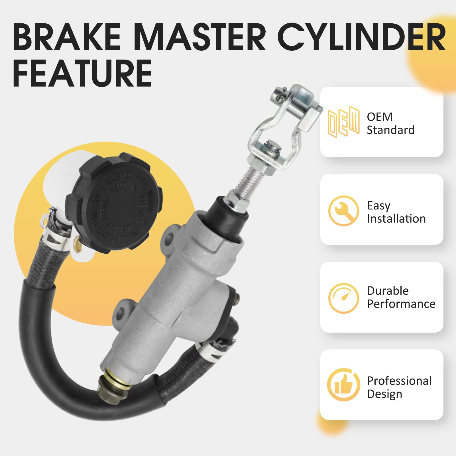 M Mati Rear Brake Master Cylinder Assembly For Honda Trx400Ex 1999-2008 Trx400X 2009-2014 Fourtrax Sportrax 43510-Hn1-016