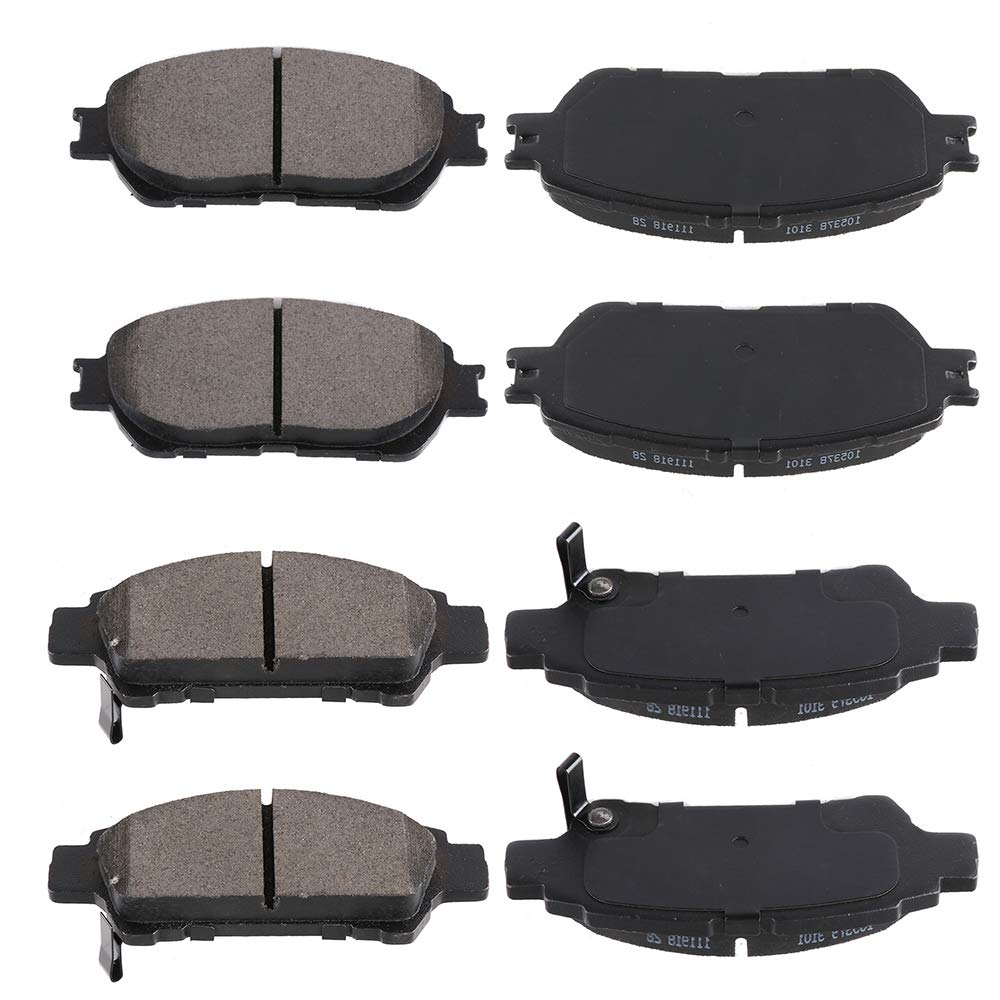 Cciyu D906 D995 Front Rear Ceramic Brake Pads Kits 8Pcs Fit For 2004-2010 For Toyota For Sienna