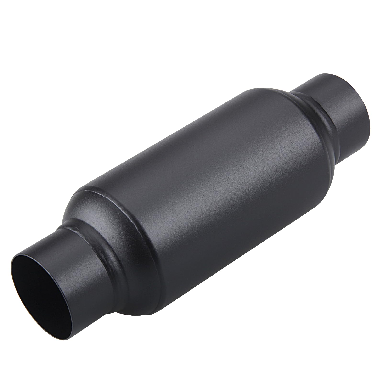 A-Karck 2.5'' Inlet Exhaust Resonator, 2.5'' Inlet 2.5'' Outlet 11.5'' Overall Length Muffler Resonator Stainless Steel Black