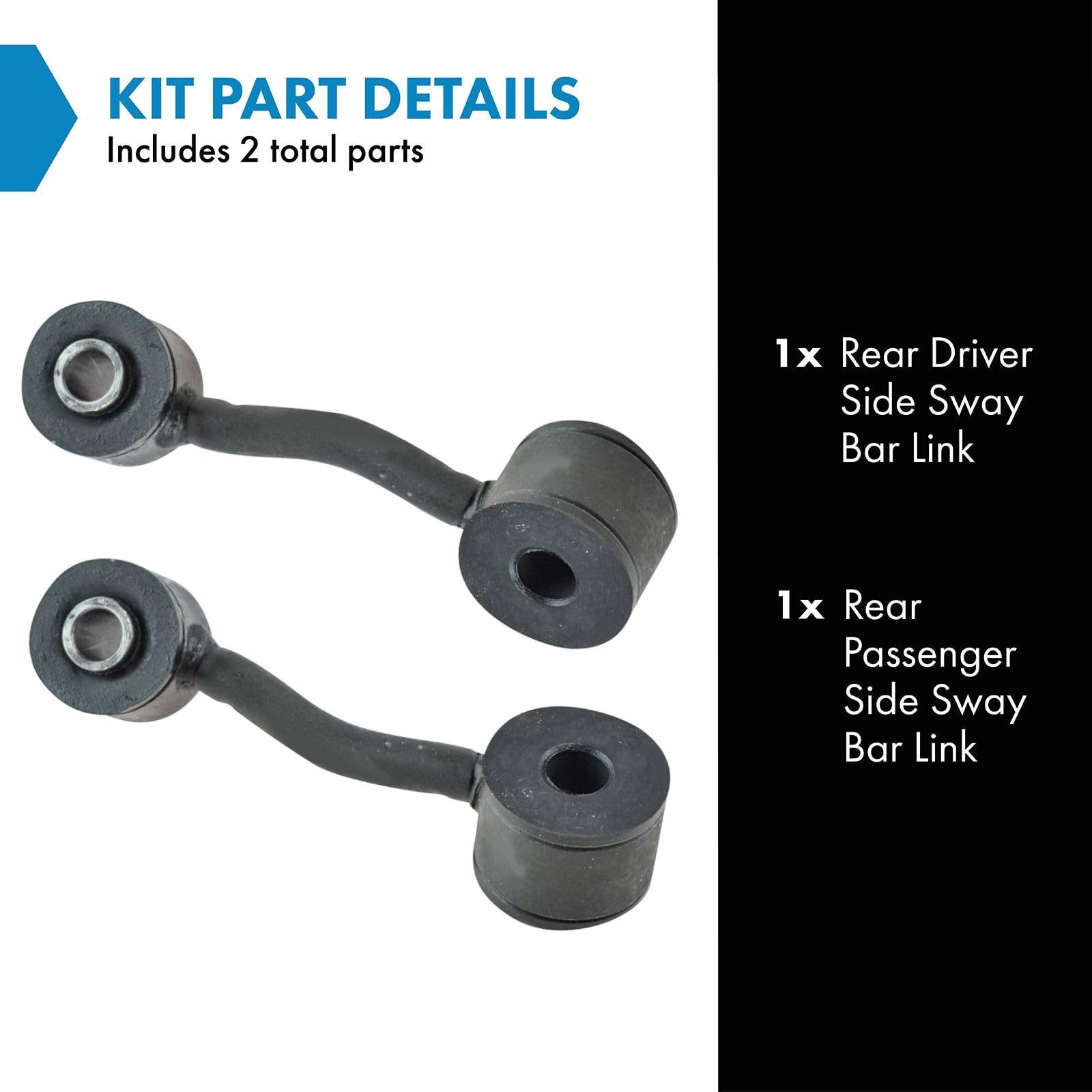 Trq Rear Sway Bar Stabilizer Link Set Compatible With 2004-2005 Chevrolet Classic 1997-2003 Malibu 1999-2004 Oldsmobile Alero 19