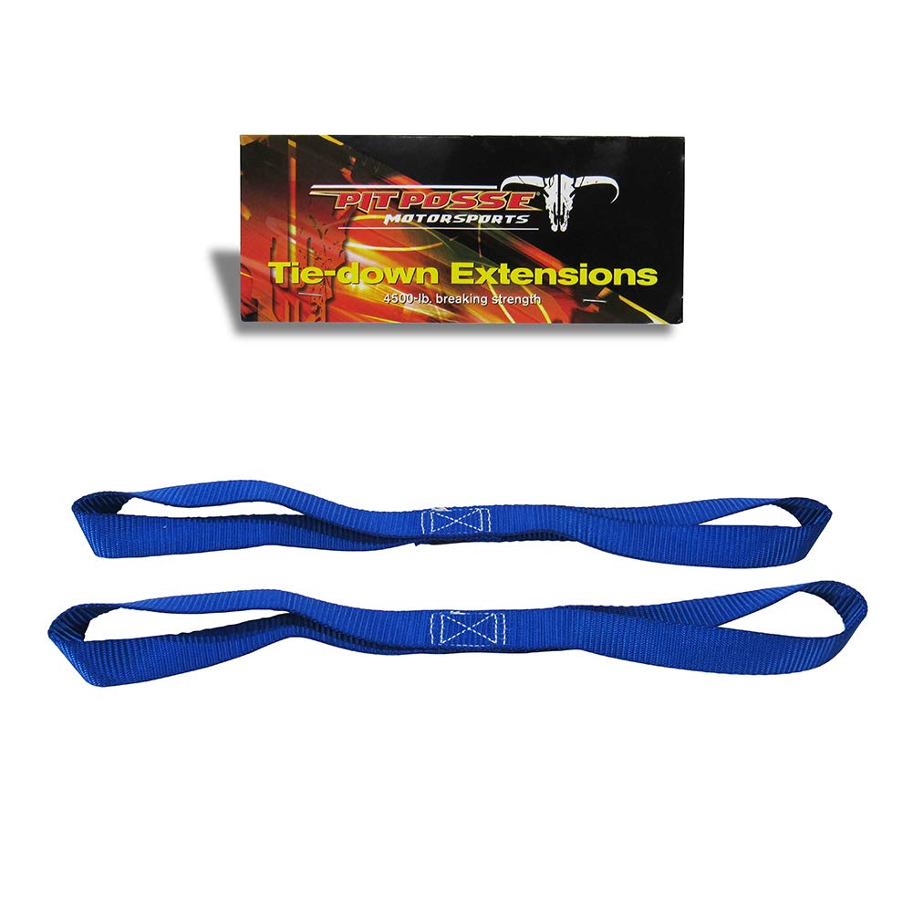 Pit Posse Soft Loop Tie Down Straps - 18'' Nylon Loops Straps Extension - Secure Your Motorcycle/Atv/Dirt Bike/Kayak - 4,500 Lbs
