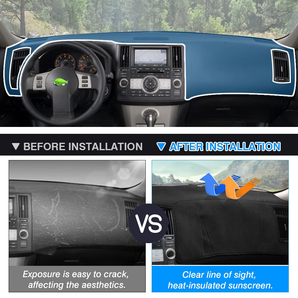 Autorder Dashboard Cover Mat For 2003-2008 Infiniti Fx35/ Fx45/ Fx50 1St Gen (S50) Accessories Dash Cover Suede Dash Mat Sunshad