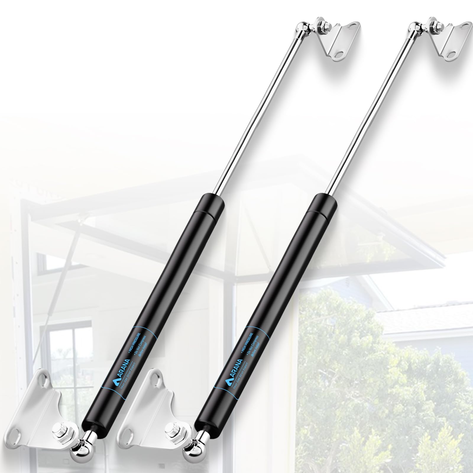 Arana Gas Struts 28 Inch 35Lb/156N Gas Shock Springs With Mounting Brackets, 28'' Lift Support For Bench Lid Tv Cabinet Custom W