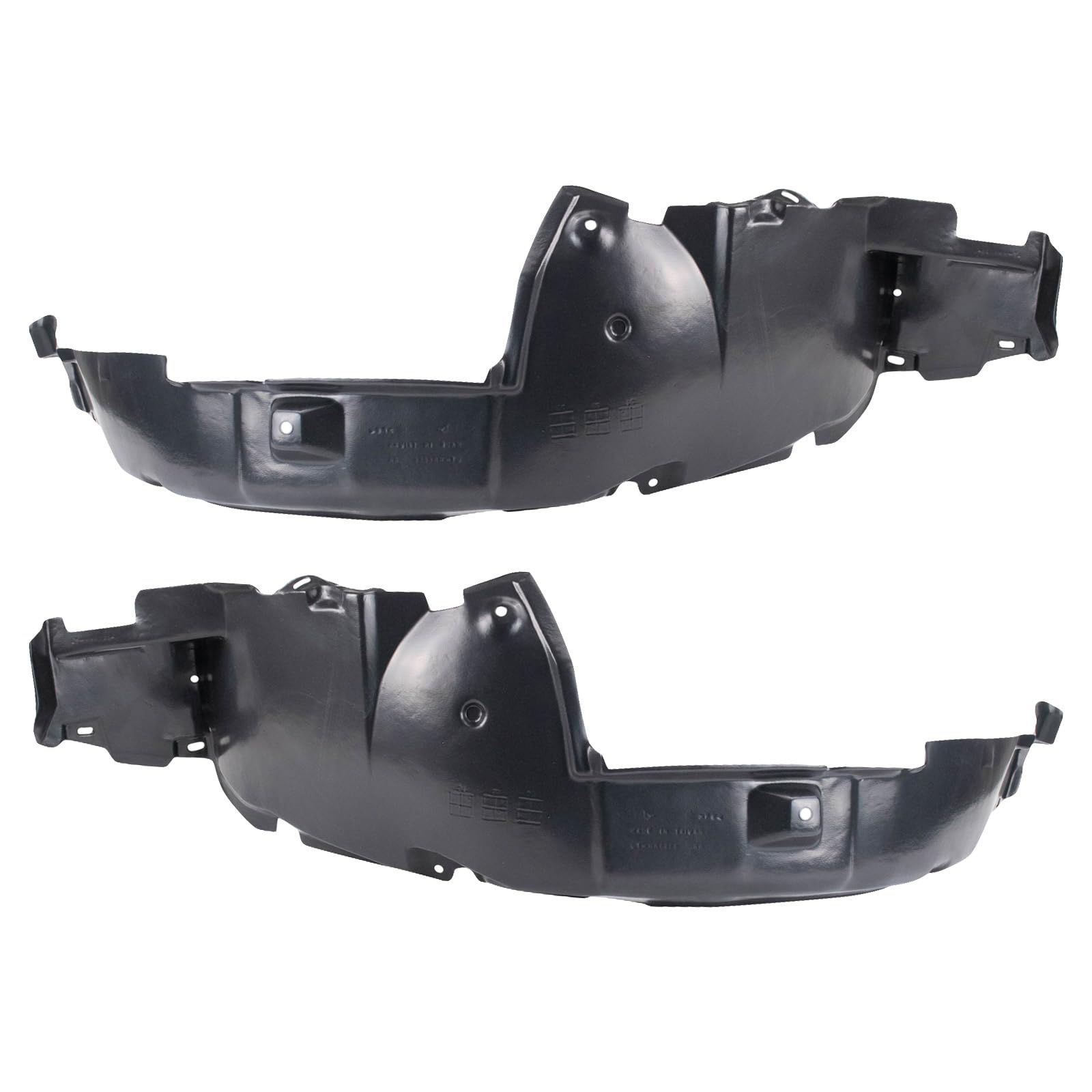 Trq Front Inner Fender Liner Set Compatible With 2004-2006 Hyundai Elantra Hy1250108 Hy1251108