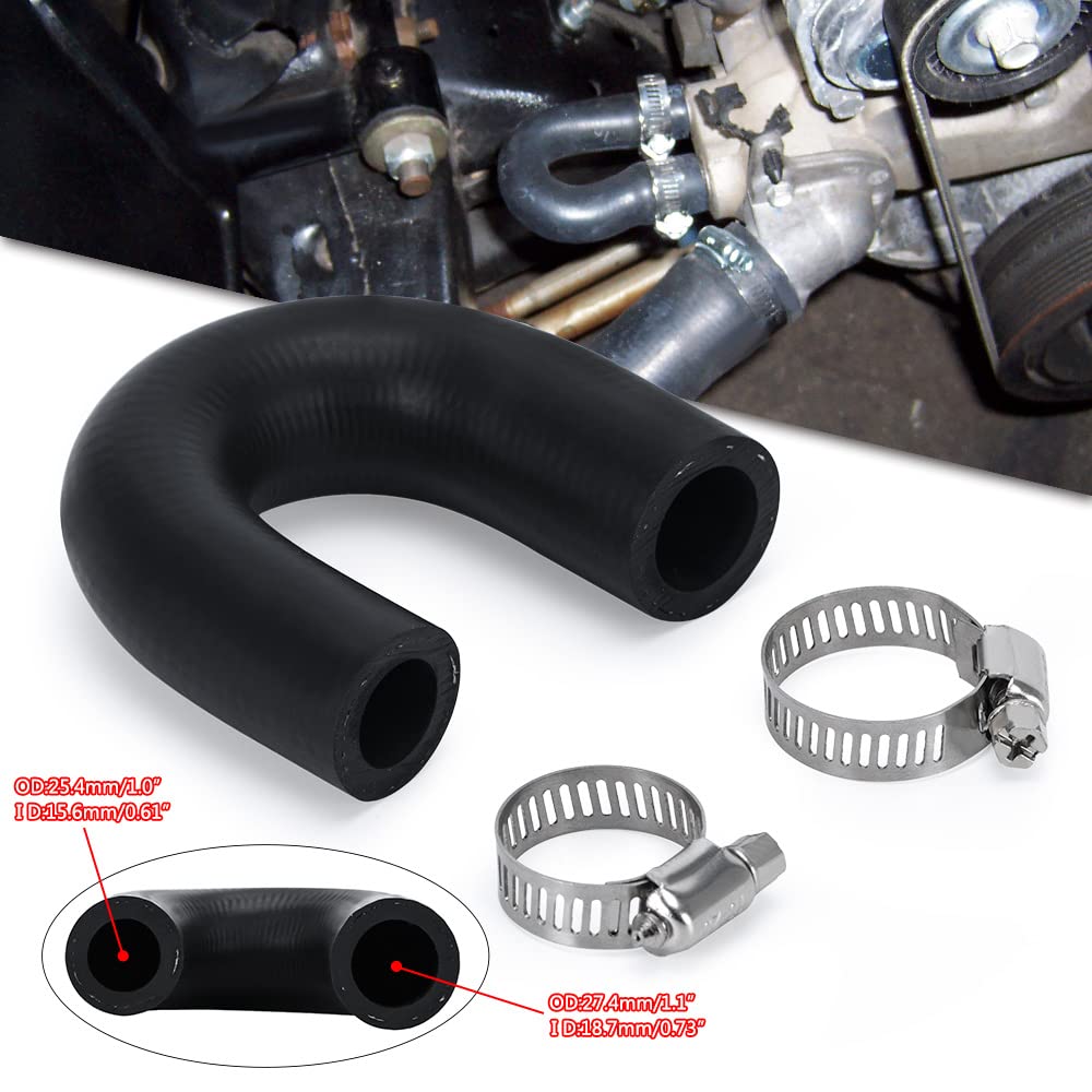 Pqy Heater Core Crossover Coolant Hose 5/8' End And 3/4' End With 2Pcs Clamps For Ls For Lt