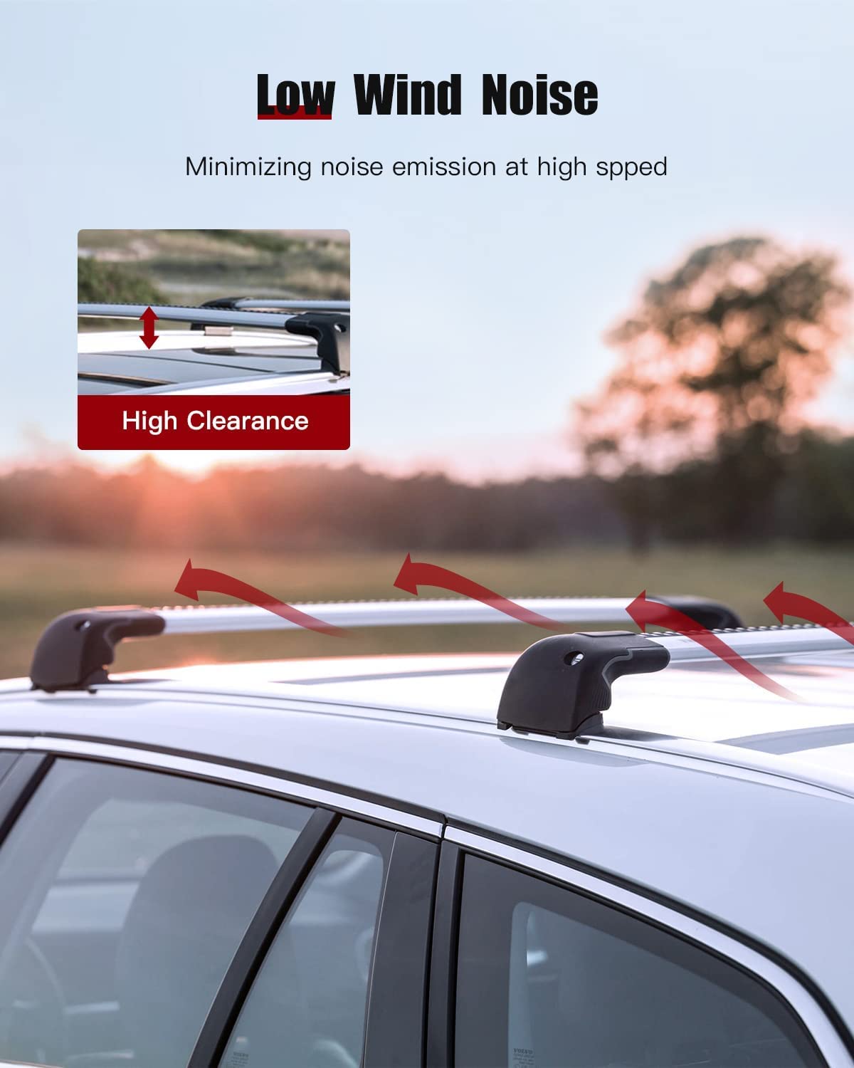 cciyu 1x Black Roof Rack Crossbars End Covers Cargo Rack End Cap Replacement Fit for 2003-2011 for Honda Element Sport Utility 4