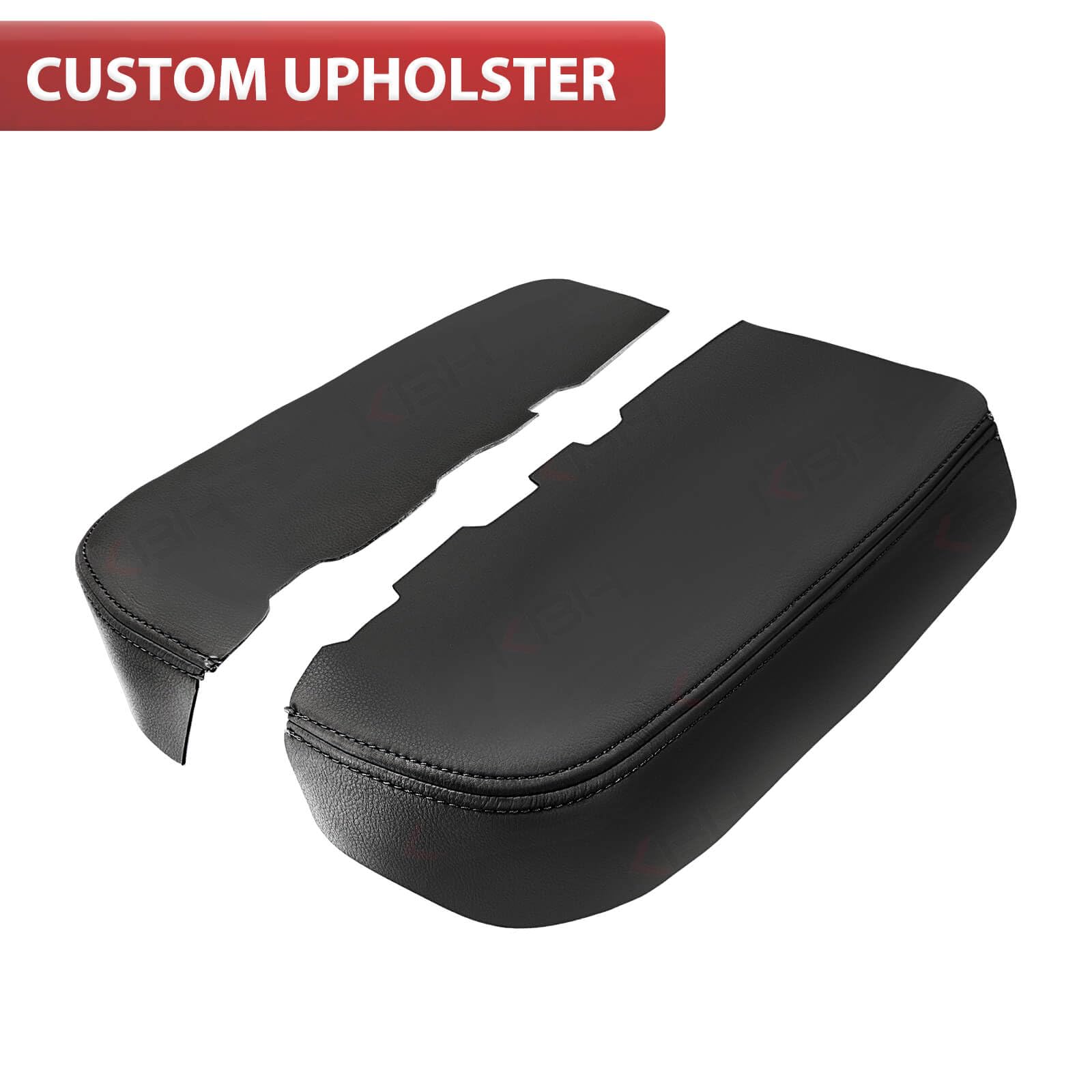 KBH Rear Door Panel Armrest Cover Upholstery for Honda Pilot 2009 2010 2011 2012 2013 2014 2015, Vinyl Leather, Anti-Scratch, 1