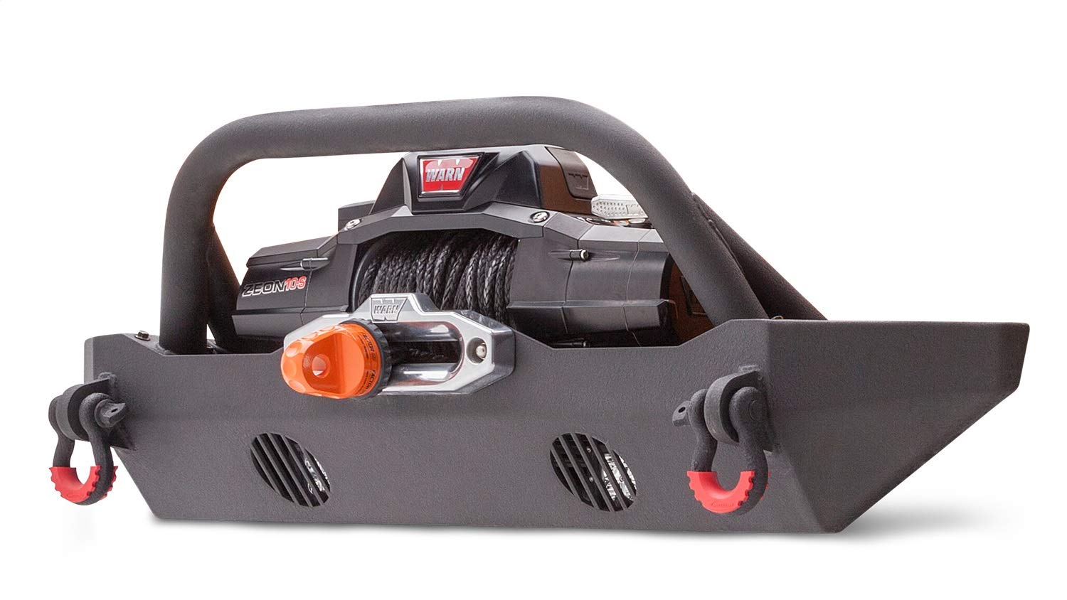 Body Armor 4X4 (Jk-19532) Black Steel Mid-Stubby Style Front Winch Bumper