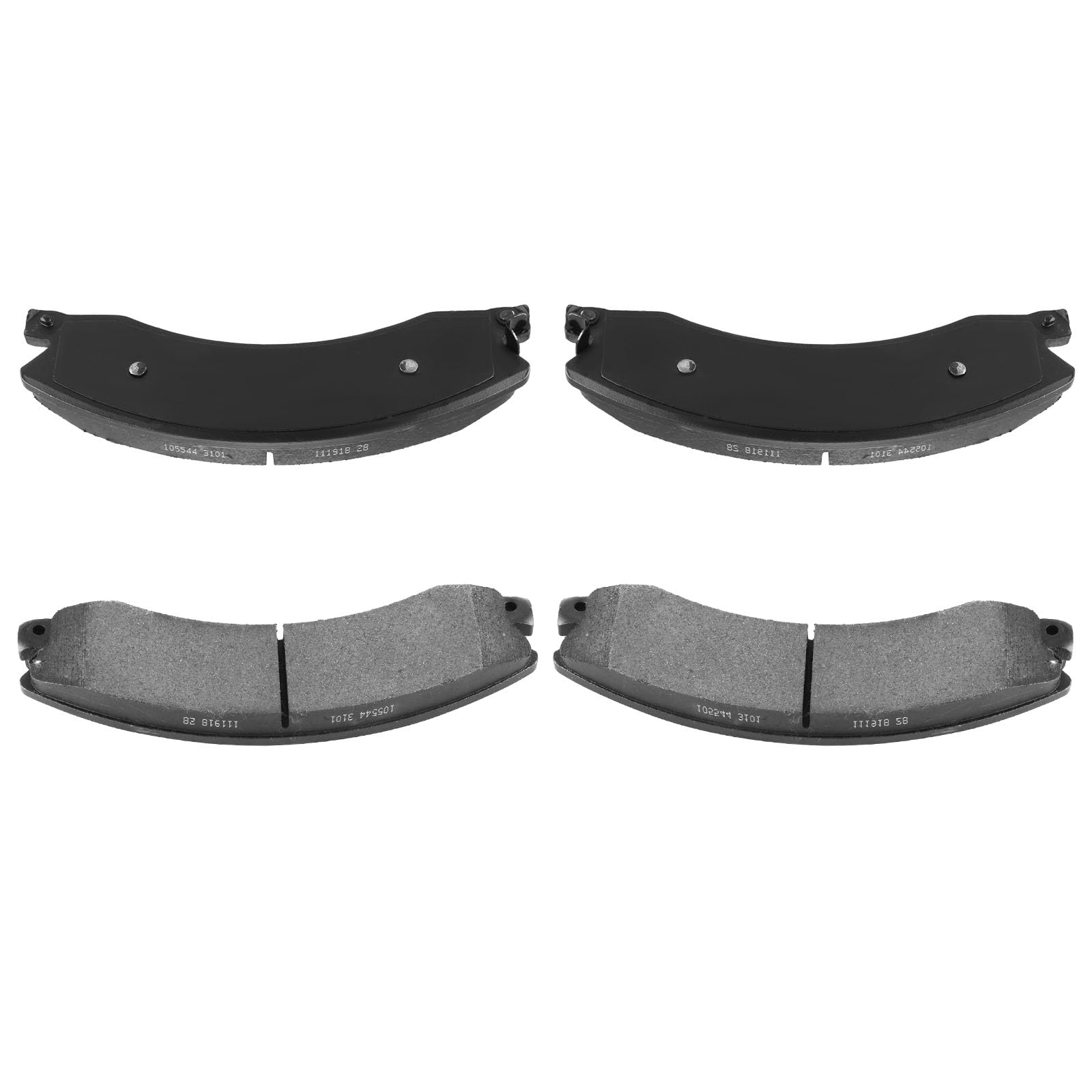 Automuto 4Pcs Front/Rear Semi-Metallic Disc Brake Pads Set D1411 For Chevrolet Express 3500 Express 4500 Silverado 2500 Hd Silve