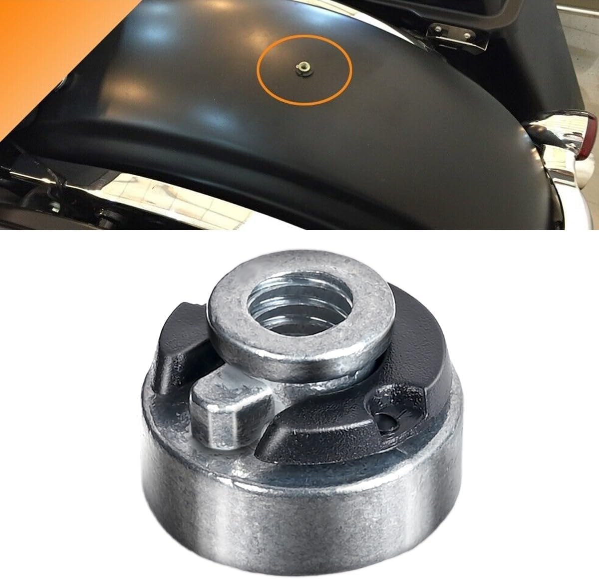 Oicctbf Motorcycle Zinc Alloy Rear Fender Seat Nut Seat Base Mounting Kit For Davidson For Touring Electra Glide Street Glide Fo