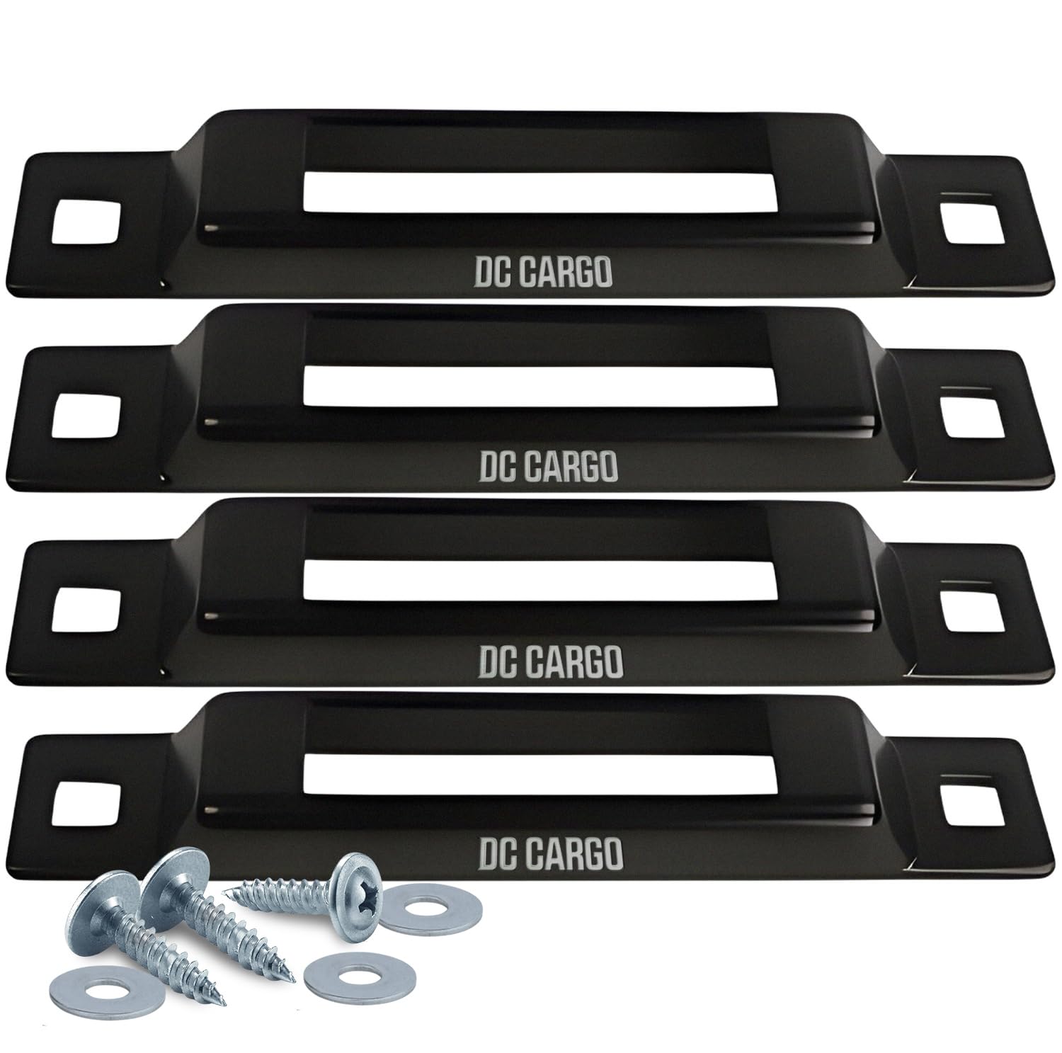 Dc Cargo Mall Indoor E Track Tie-Down - 1-Slot Plate (4-Pack) - Mini Anchor For Ratchet & Cam Straps - Trailers, Trucks, Pickups